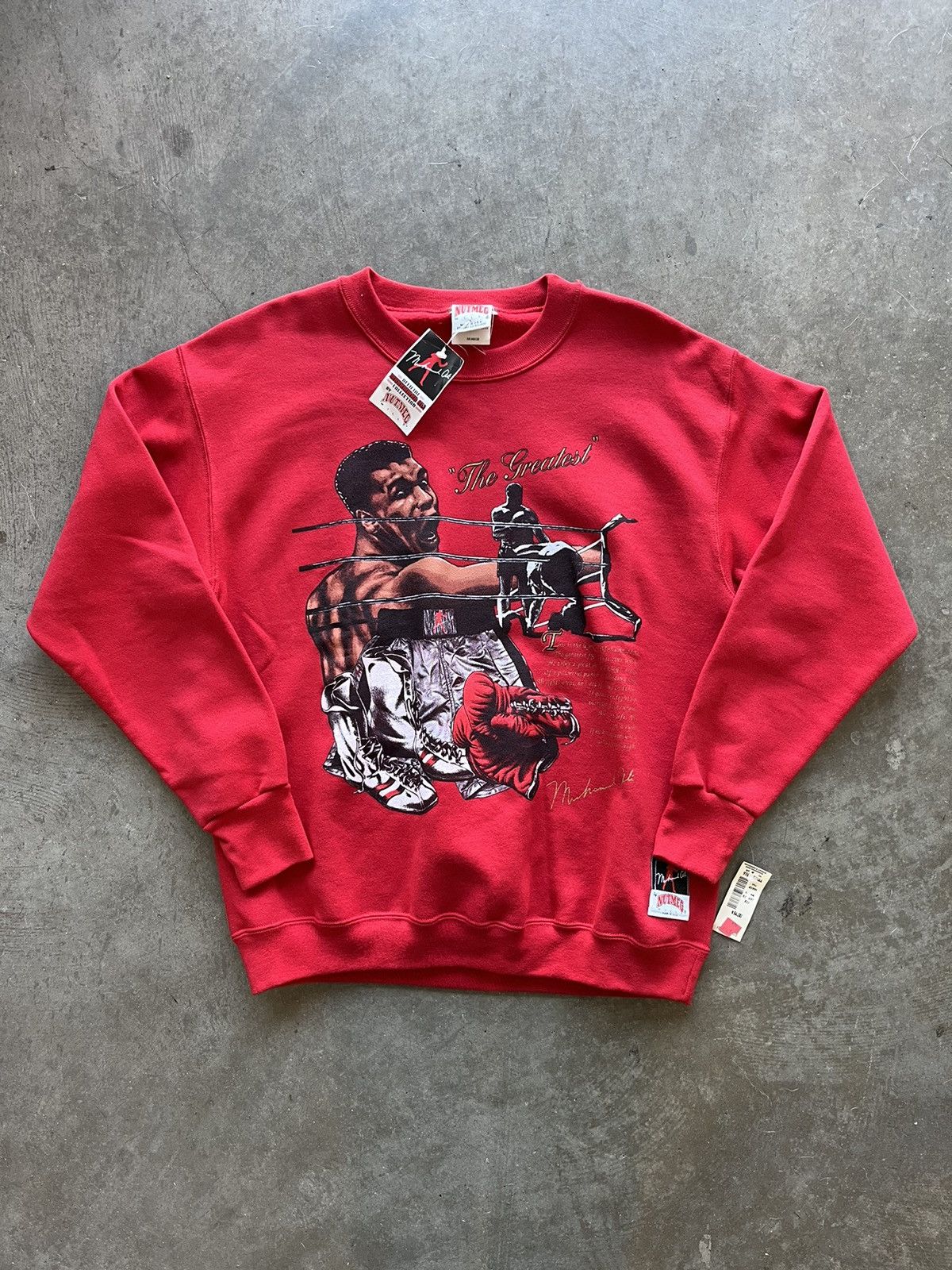 Nutmeg × Vintage Brand New 1980s Muhammad Ali Crewneck Size US L / EU 52-54 / 3 - 1 Thumbnail