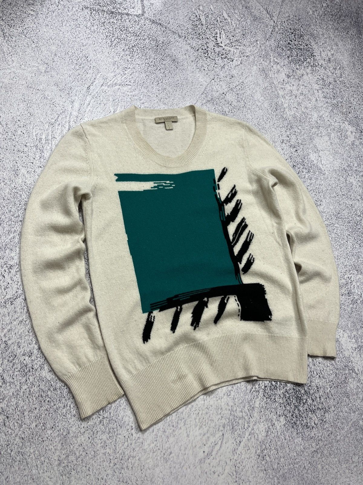 Burberry Burberry Brit Cashmere Big Logo Graphic Women's Sweater Size S / US 4 / IT 40 - 4 Thumbnail