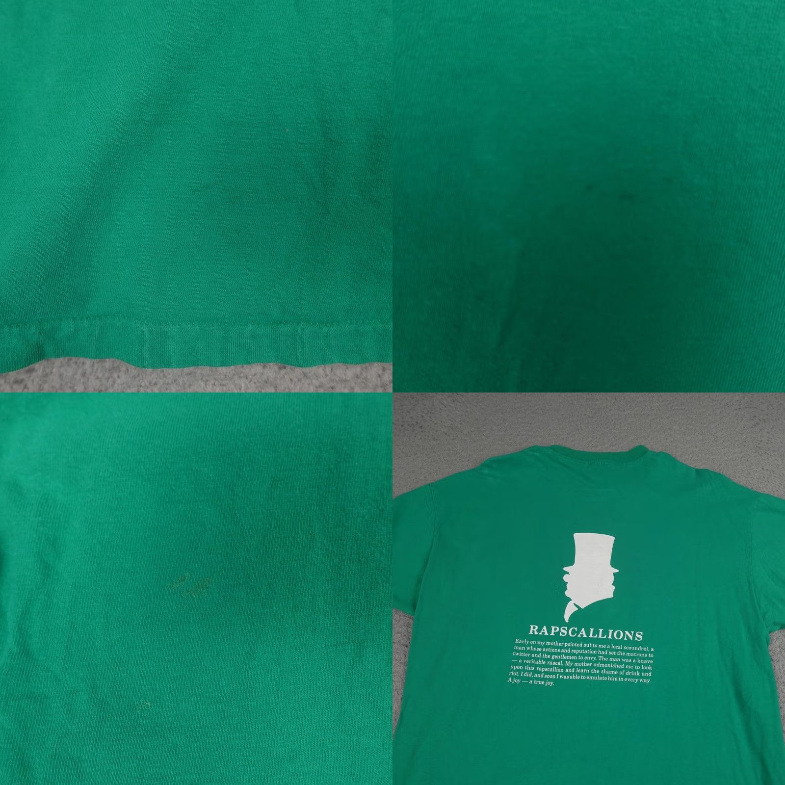 Hanes Vintage Hanes Raps Grill Bar Shirt Mens XL Green Rapscallions Graphic Tee 90s Size US XL / EU 56 / 4 - 9 Thumbnail
