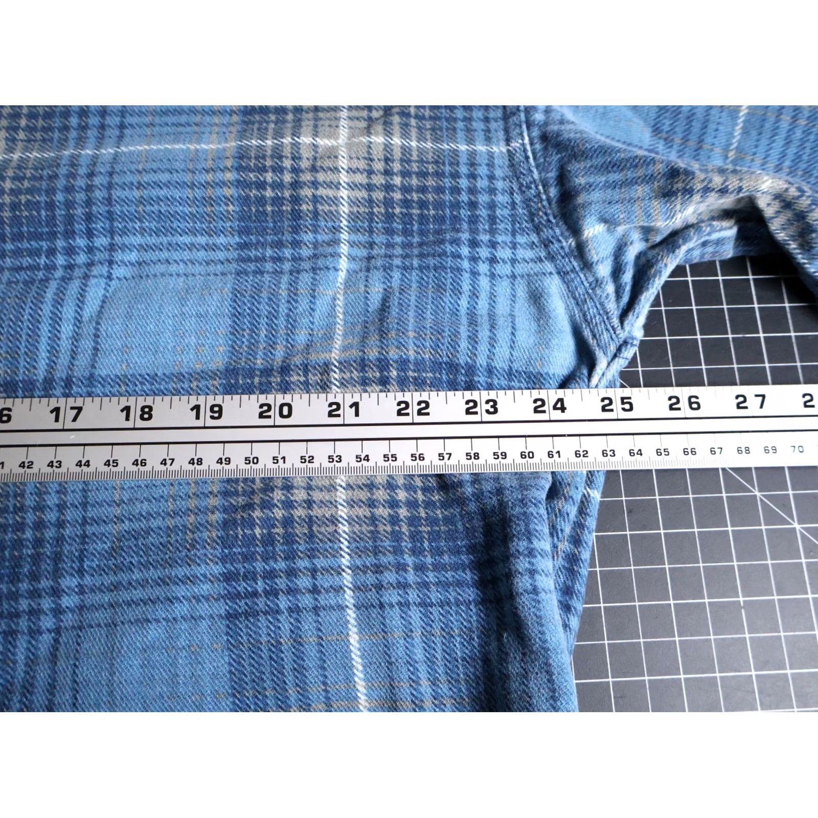 Vintage VINTAGE Structure Polo Shirt XL Blue Plaid Denim Collar USA Tag 90s Long Sleeve Men's Size US XL / EU 56 / 4 - 7 Thumbnail