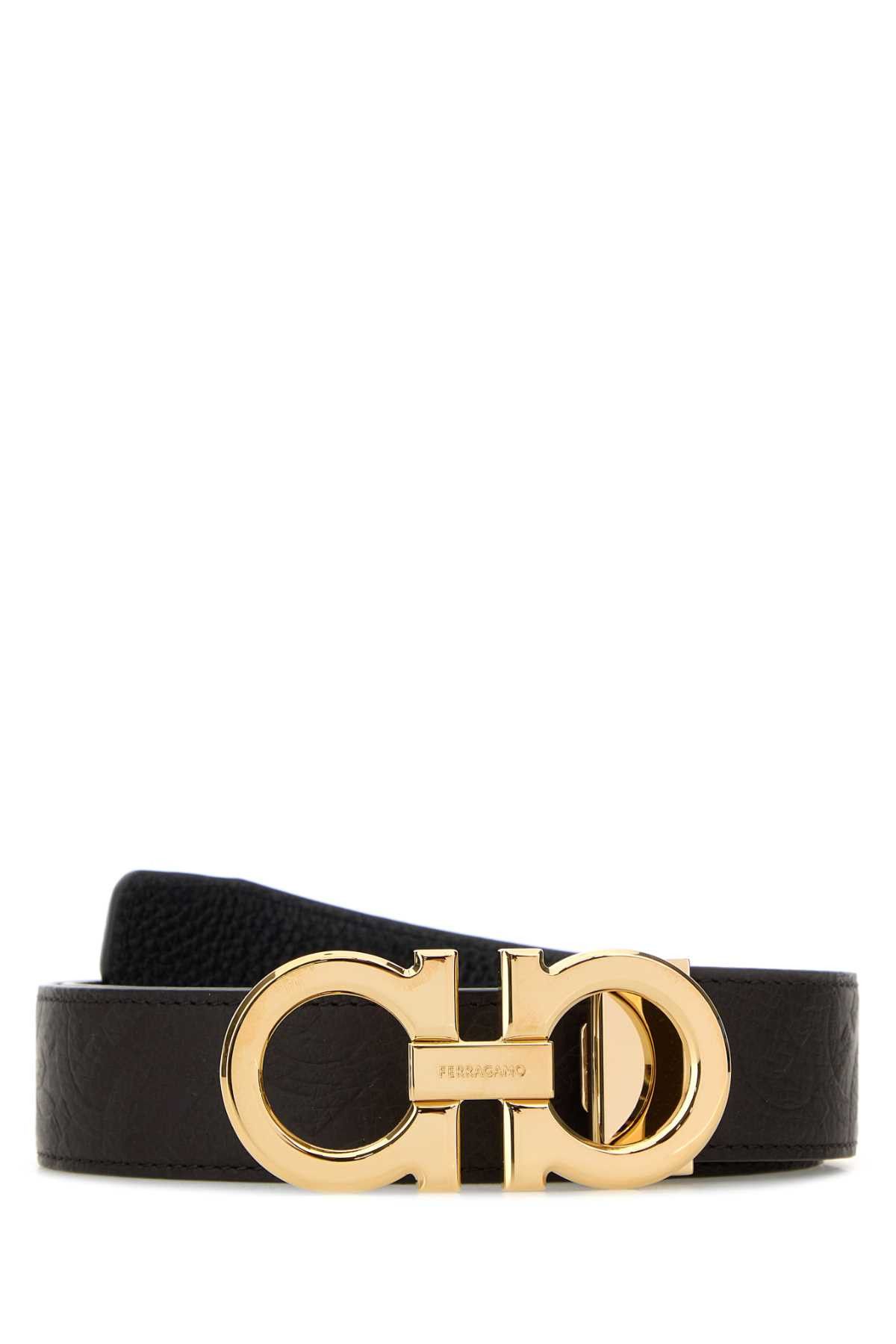 Salvatore Ferragamo Dark Brown Leather Reversible Belt Size ONE SIZE - 1 Thumbnail