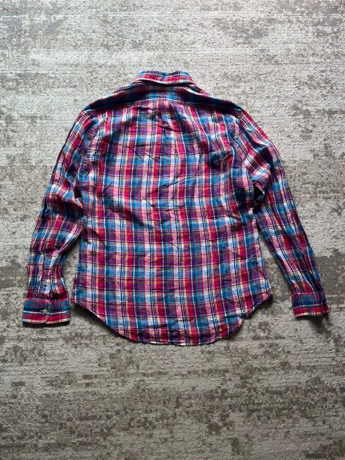 Ralph Lauren Polo Ralph Lauren Checked Plaid Shirt Sz L 100% Linen Size US L / EU 52-54 / 3 - 12 Thumbnail
