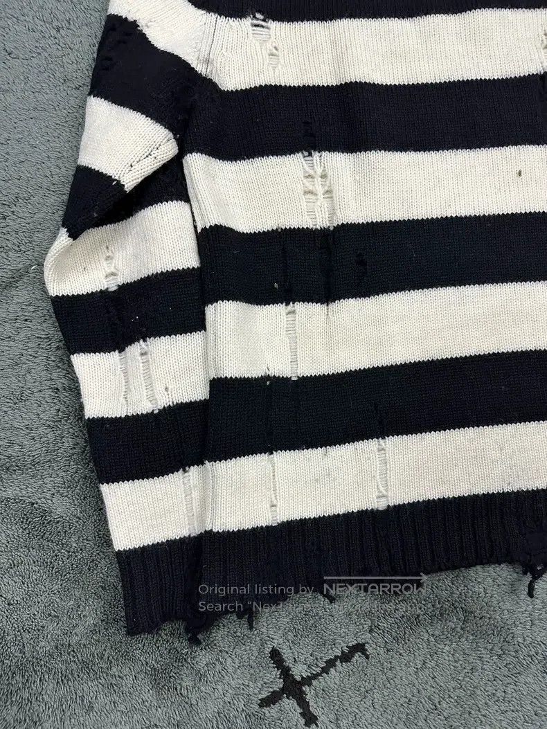 Other JUNYA WATANABE Striped Destroyed Knit Sweater Size US S / EU 44-46 / 1 - 6 Thumbnail
