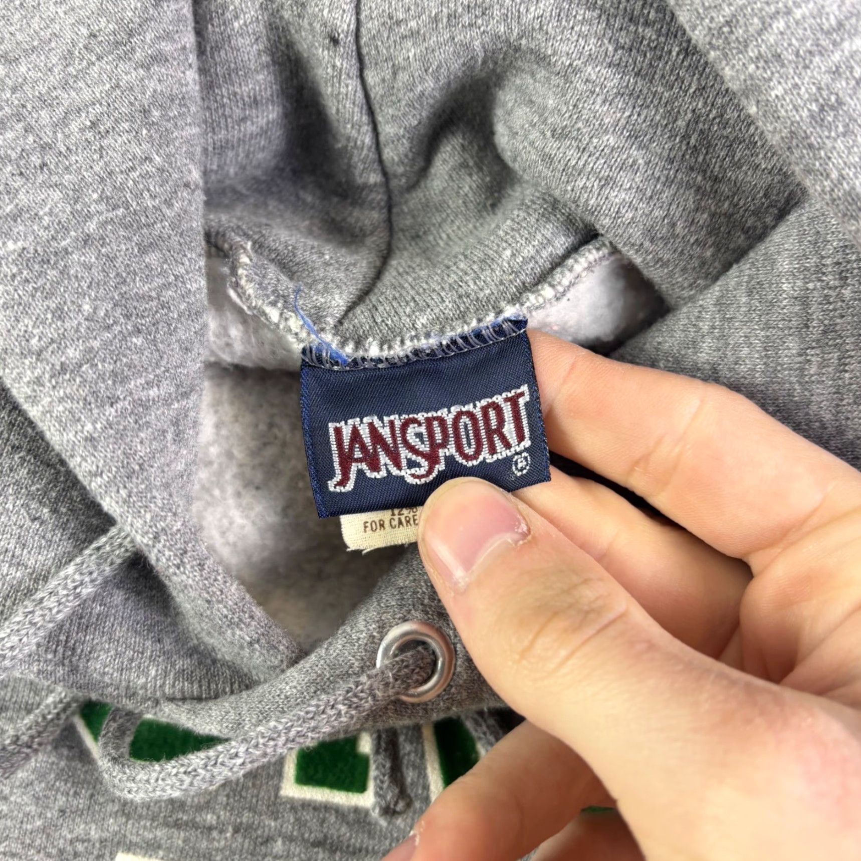 Jansport VINTAGE JanSport Hoodie Mens Small Gray Pullover Graphic Print University York College 90s Basketball Soccer Lounge? Size US S / EU 44-46 / 1 - 5 Thumbnail