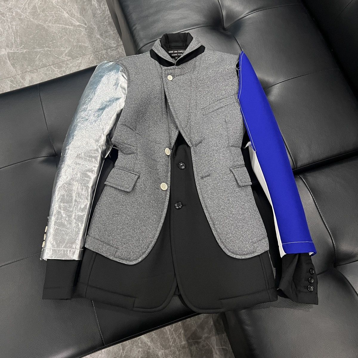 Comme des Garcons Homme Plus Comme des Garçons Homme Plus SS21 Runway Deconstructed Bonde Size 40S - 4 Thumbnail