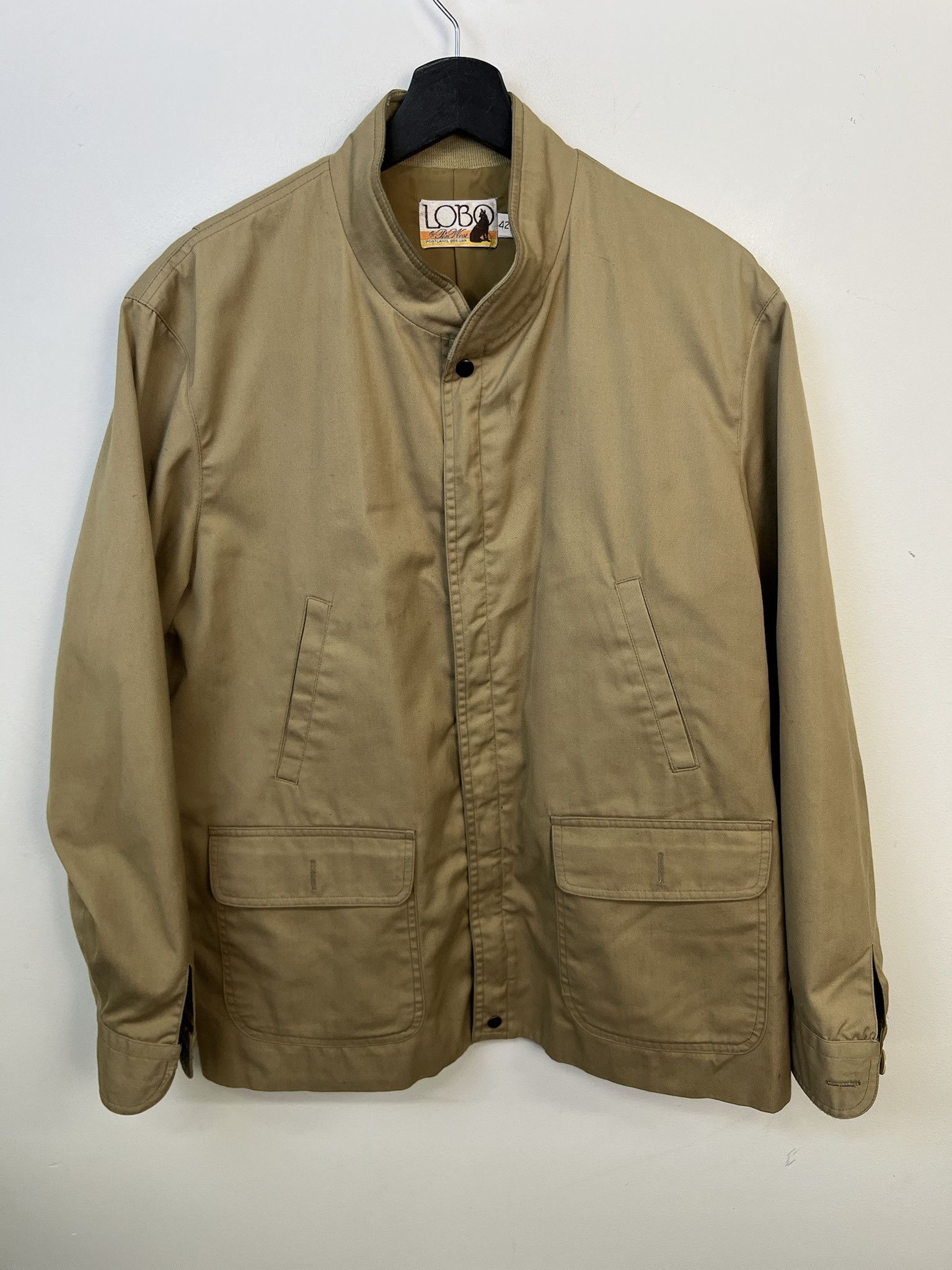 Vintage Vintage Jacket 1990s Tan Snap Warm Up Zip Tan Jacket Size M (42) Size US M / EU 48-50 / 2 - 1 Thumbnail