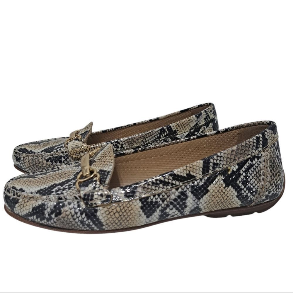 Geox Geox Respira Phython Print Drive Moccasin Loafer Faux Leathe Size US 7 / IT 37 - 15 Thumbnail