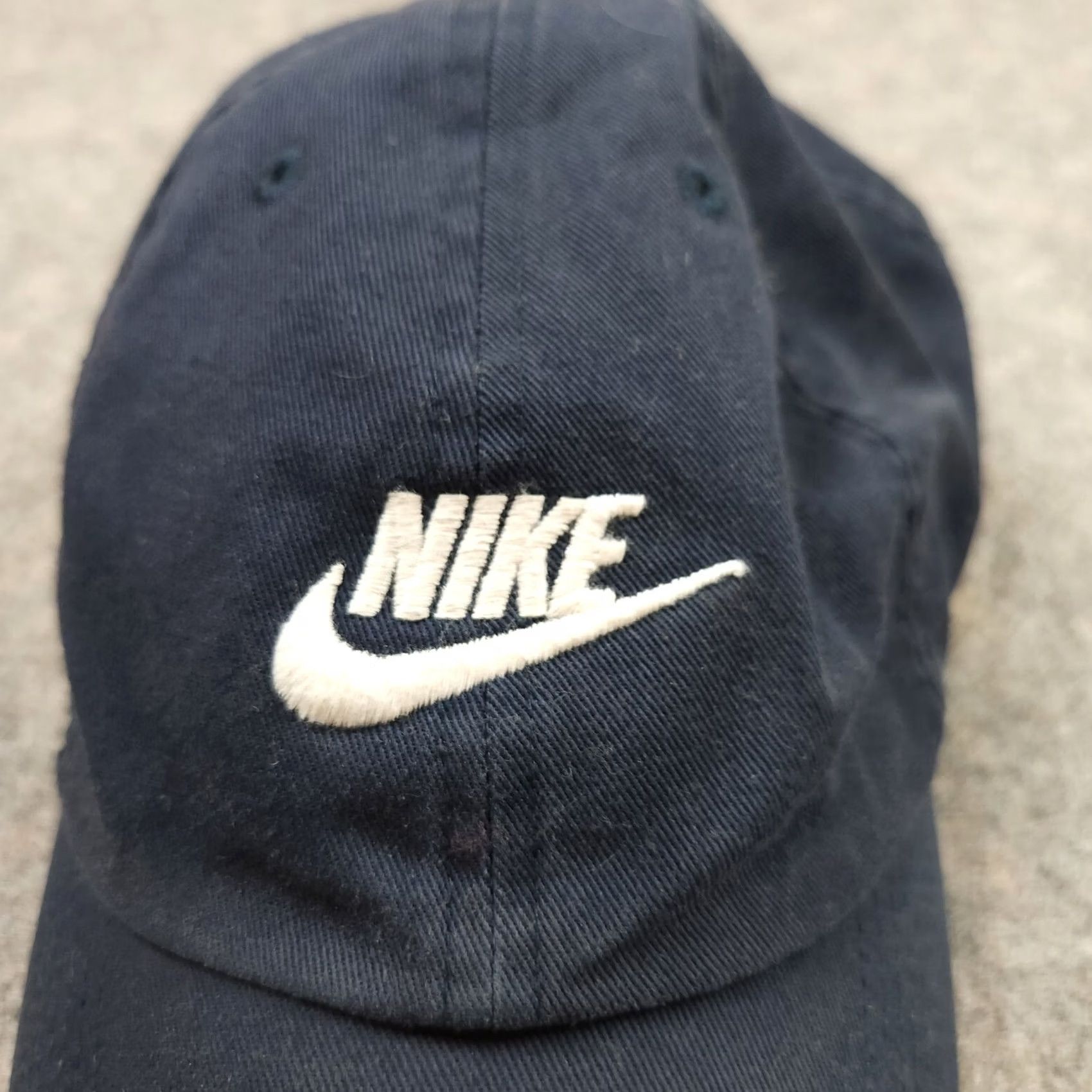 Nike Nike Hat Cap Strap Back Blue White Swoosh Logo Cotton Athletic Mens Adjustable One Size Cap Size ONE SIZE - 2 Thumbnail