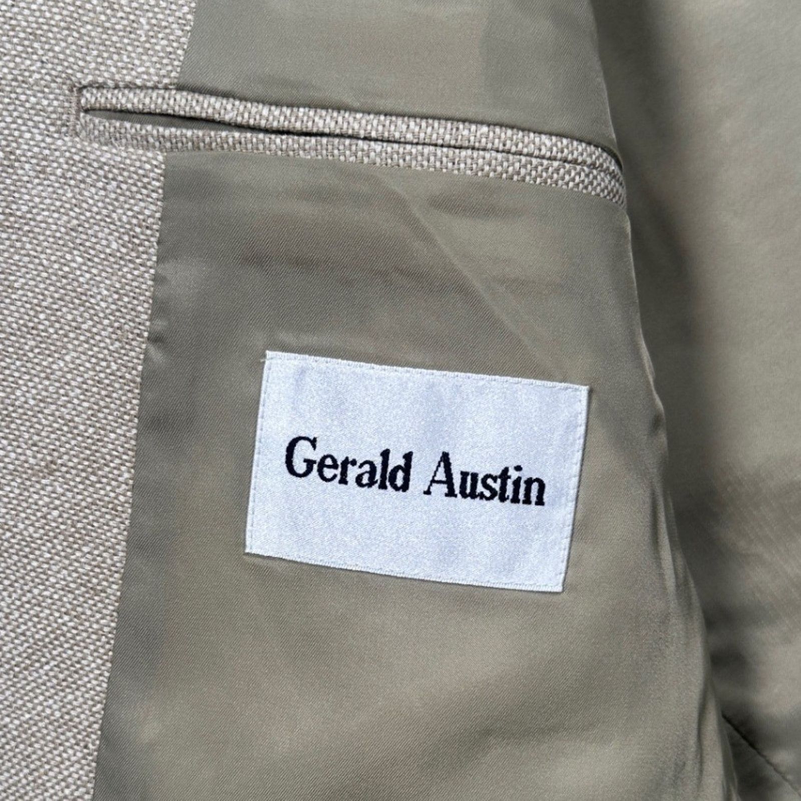 Other Gerald Austin Silk Blazer Mens 48L Tan NWT Sport Coat Size 48L - 7 Thumbnail