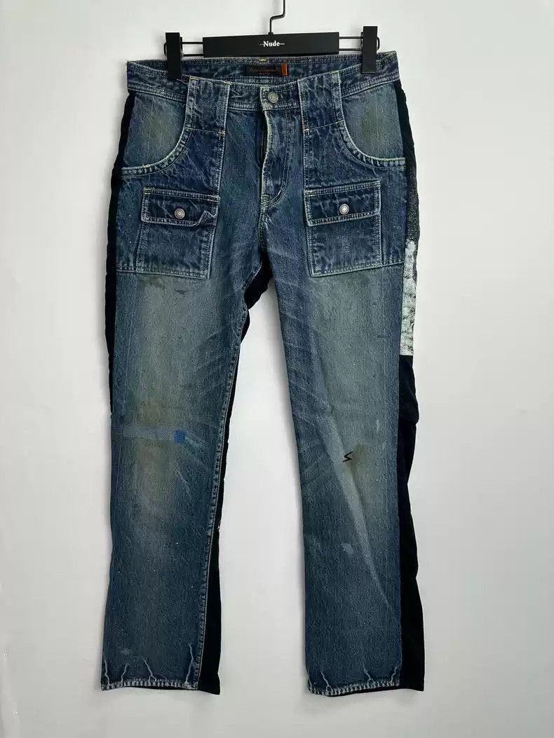 Undercover UNDERCOVER 06SS T-phase patchwork cargo flared jeans Size US 32 / EU 48 - 1 Thumbnail