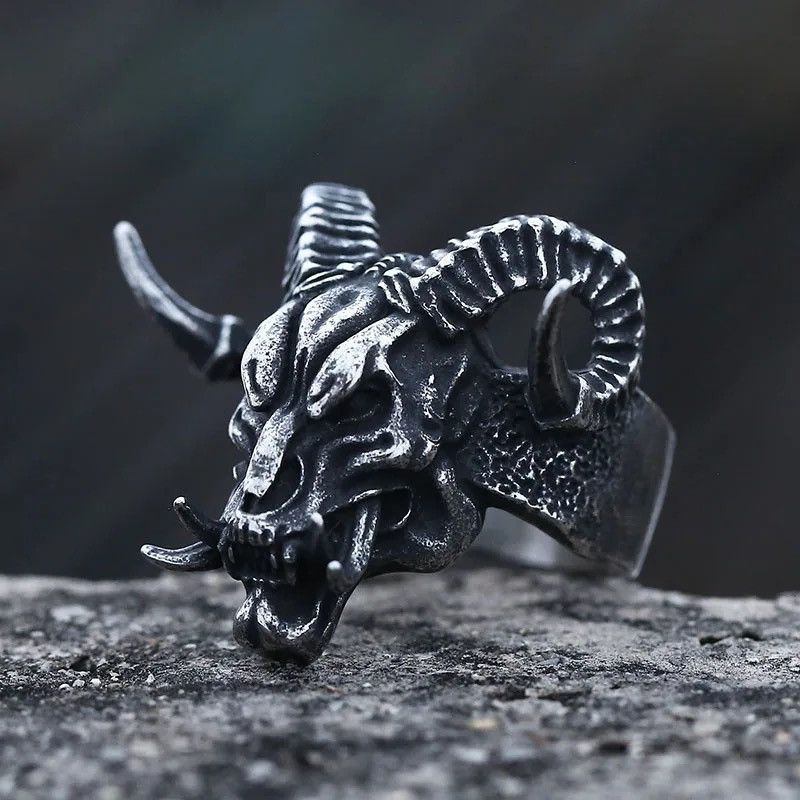 Jewelry Devil Demon Skull Dragon Ring Size ONE SIZE - 5 Thumbnail