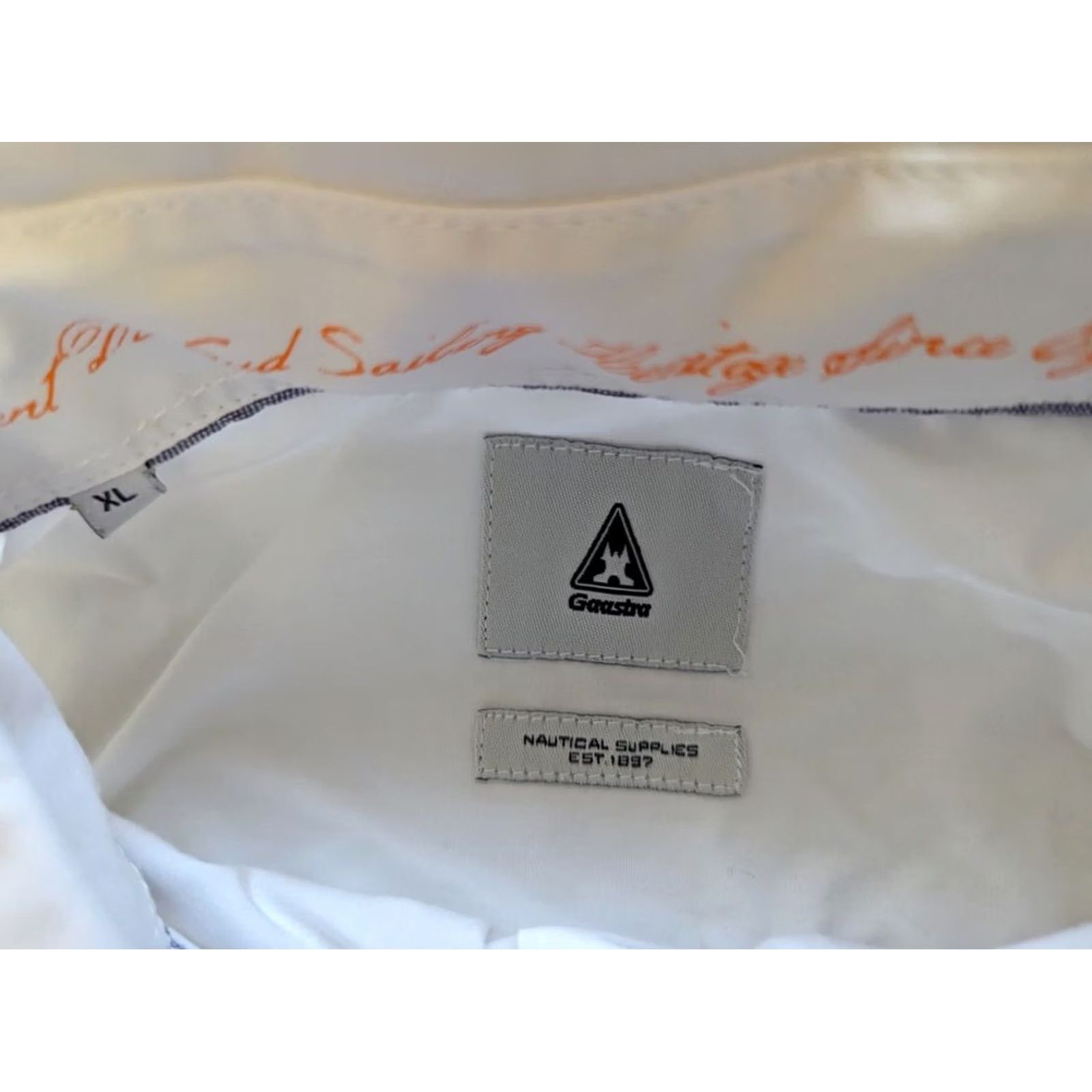 Nautica Gaastra Spirit of tradition Nautical Button-Up Shirt Mens XL White Long Size US XL / EU 56 / 4 - 6 Thumbnail