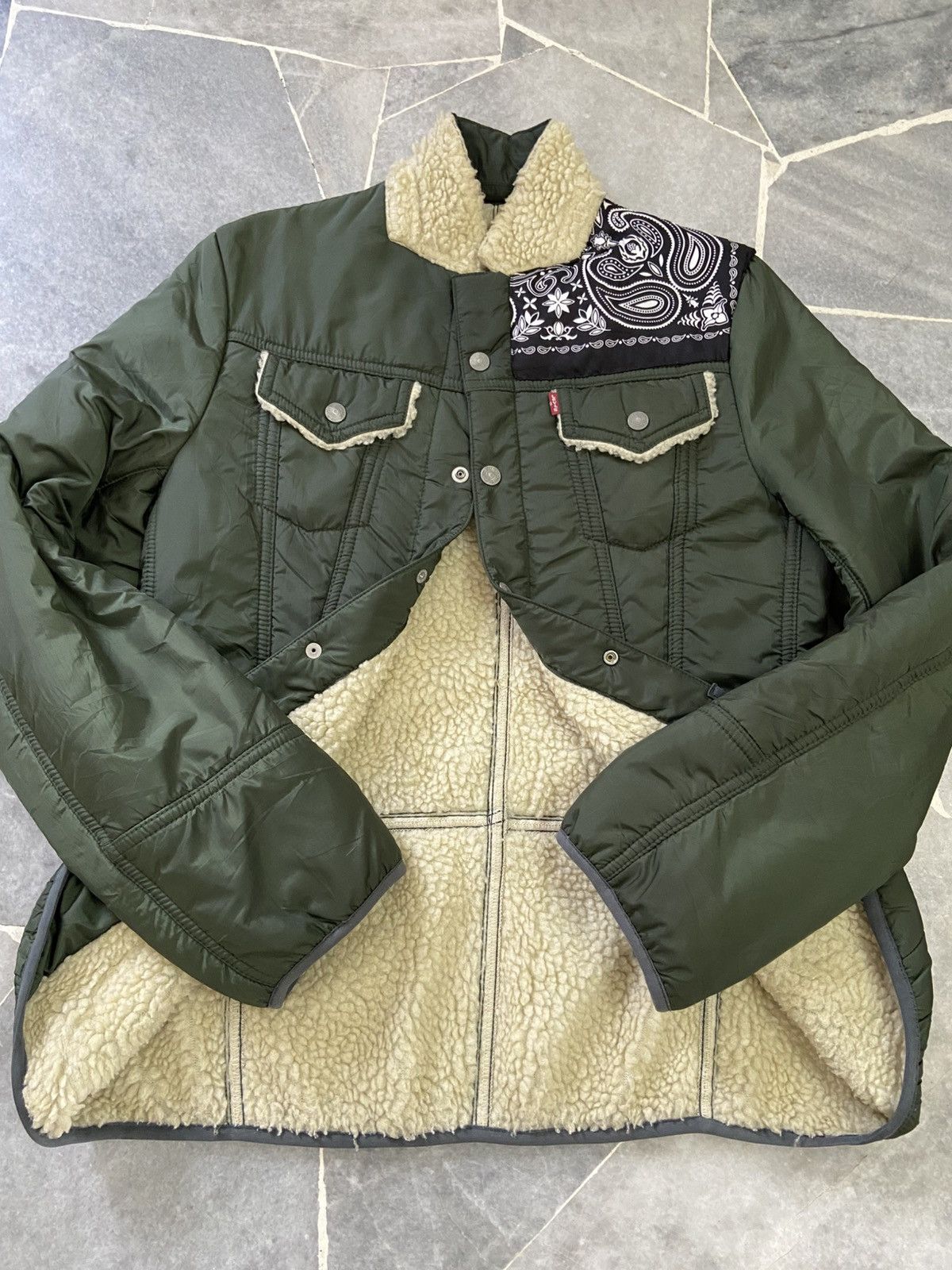 Comme des Garcons Junya Watanabe x Levis AD2008 Quilted Trucker Jacket Size US S / EU 44-46 / 1 - 7 Thumbnail