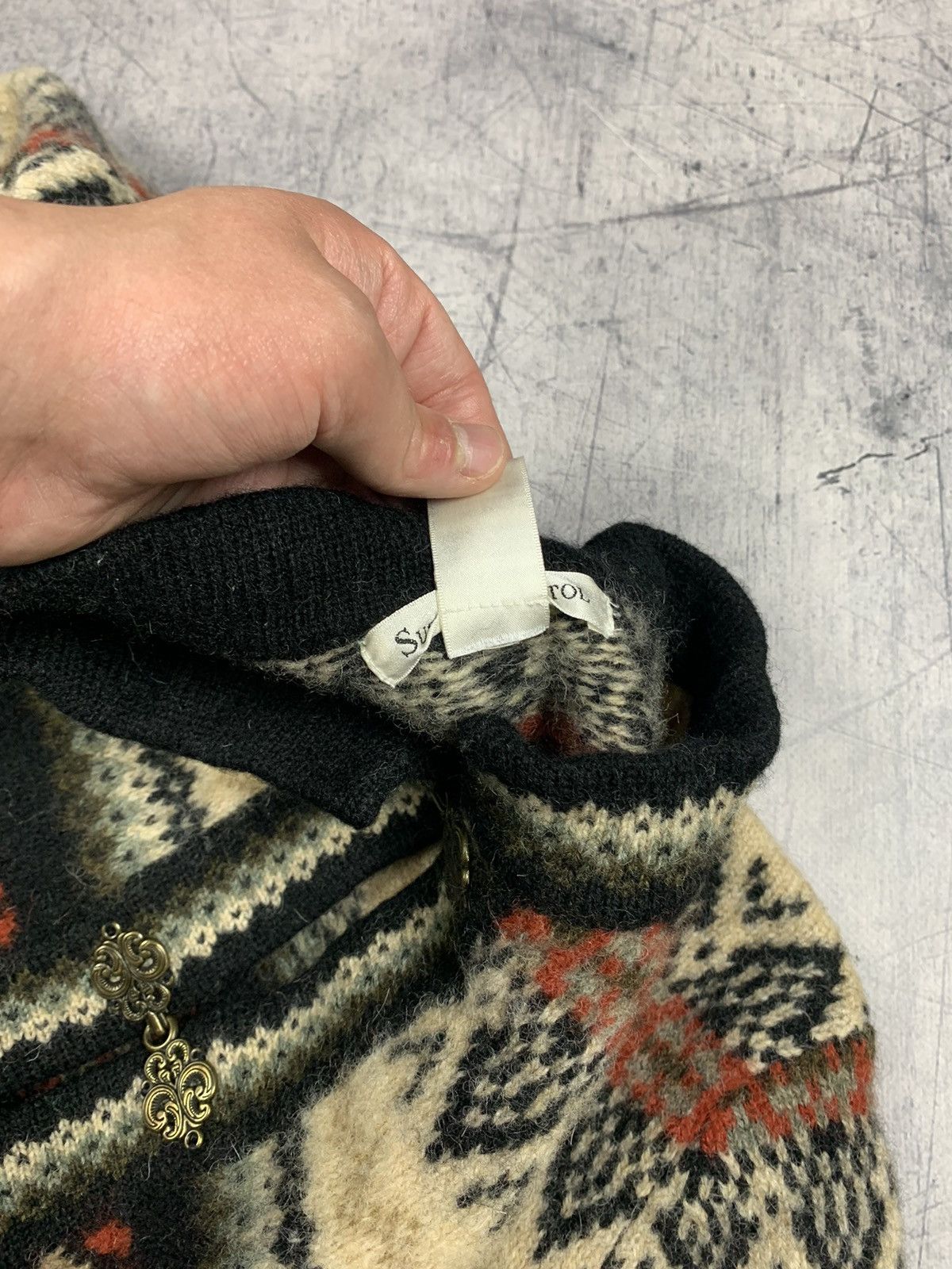 Aran Isles Knitwear Susan Bristol Winter Fair Isle Norway Cardigan Women’s Sz M Size M / US 6-8 / IT 42-44 - 5 Thumbnail