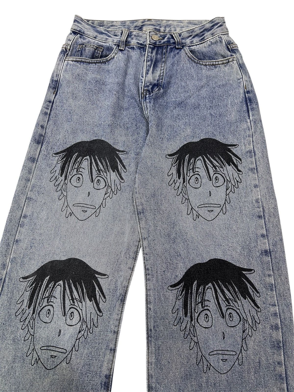 Japanese Brand × Vintage Vintage Anime Wide Leg Streetwear Aesthetic Denim Size US 29 - 2 Thumbnail