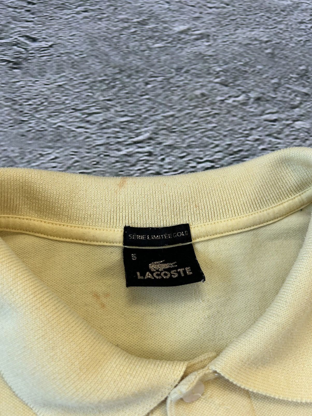 Lacoste × Vintage Lacoste polo t-shirt yellow Serie Limitee Gold Limited Size US S / EU 44-46 / 1 - 3 Thumbnail
