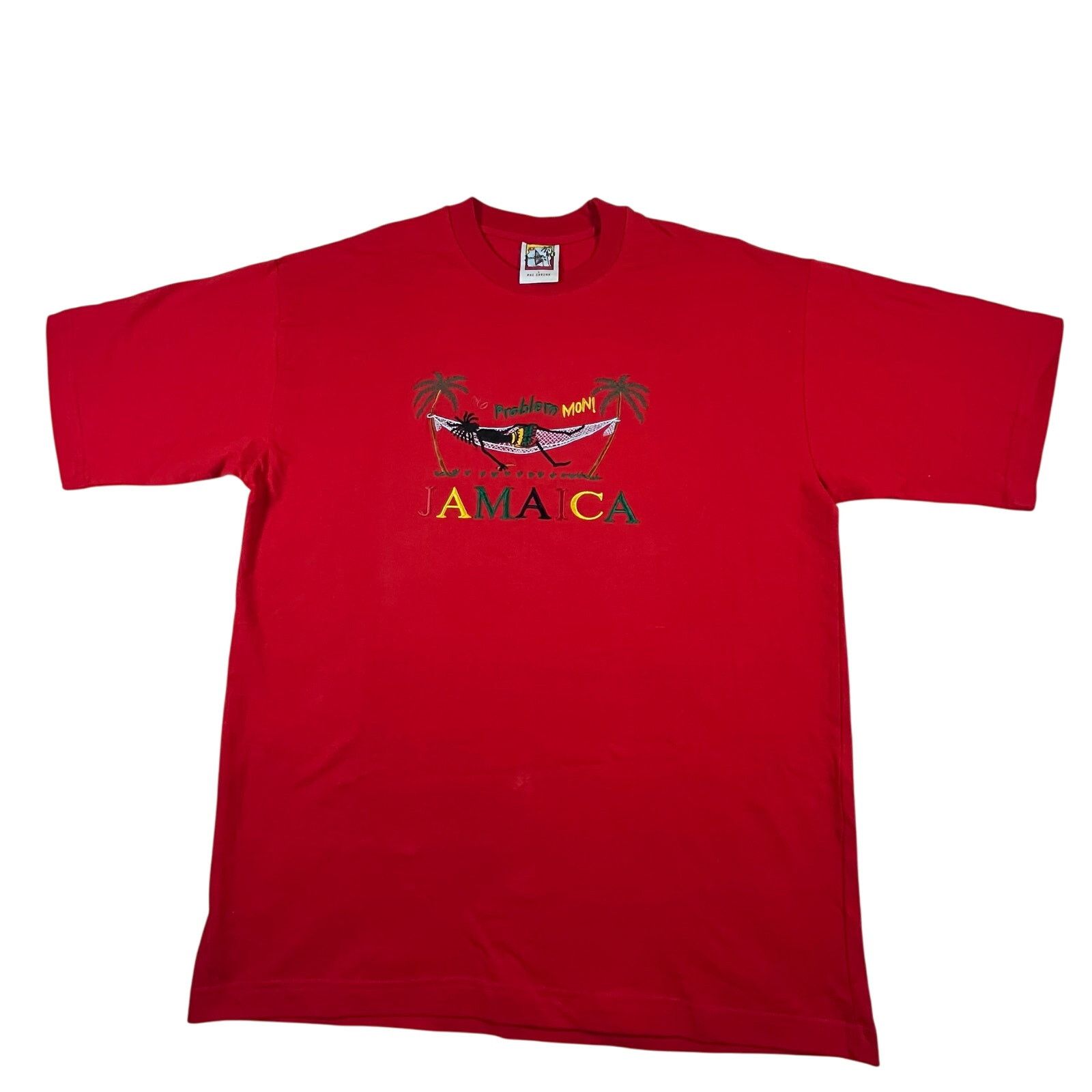 Other Jamaican Tees “No Problem Mon!” Embroidered Red T-Shirt Size US L / EU 52-54 / 3 - 1 Thumbnail