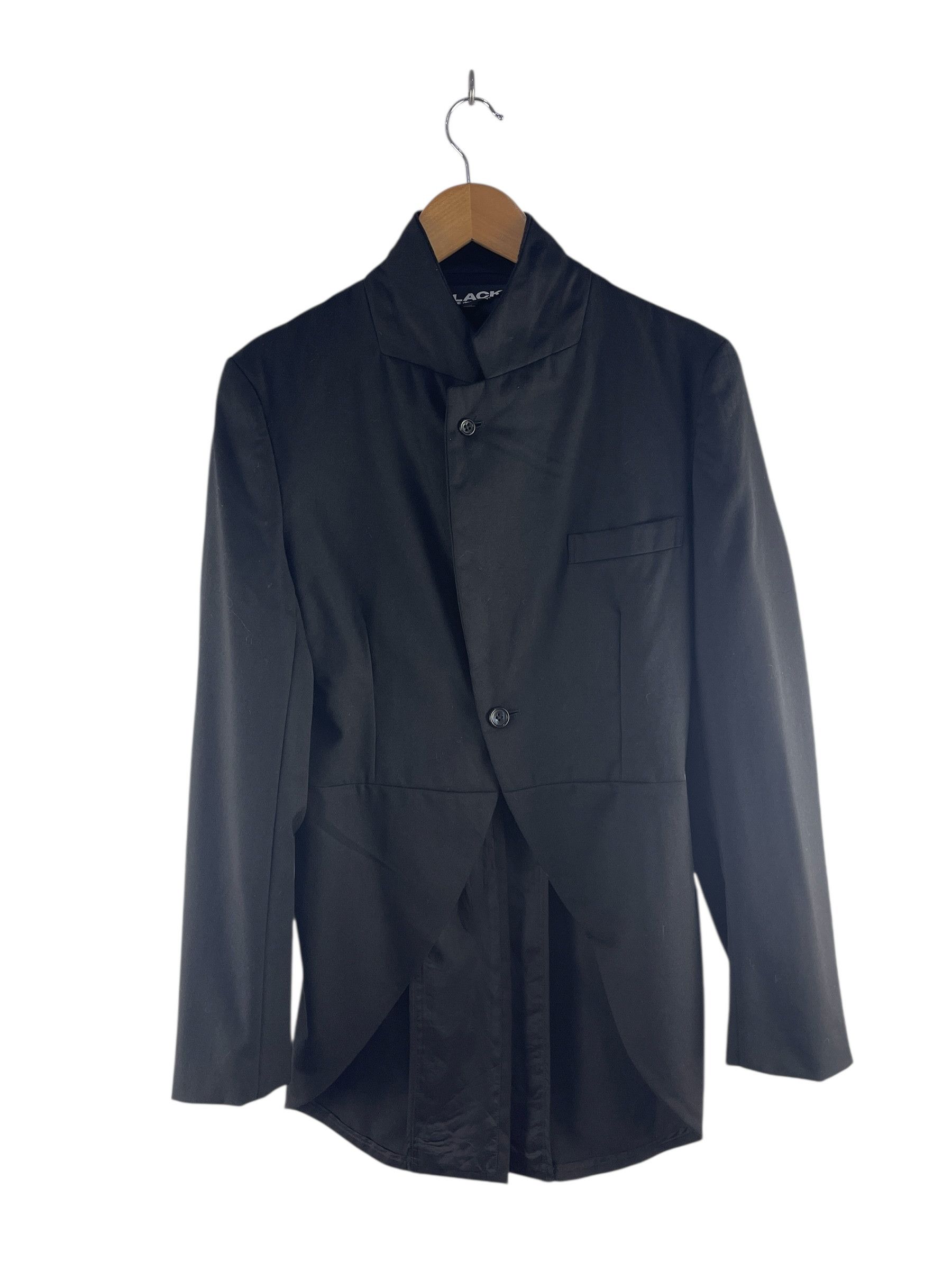 CDG BLACK Curved Panel Wool Blazer Japanese Avant Tailoring
