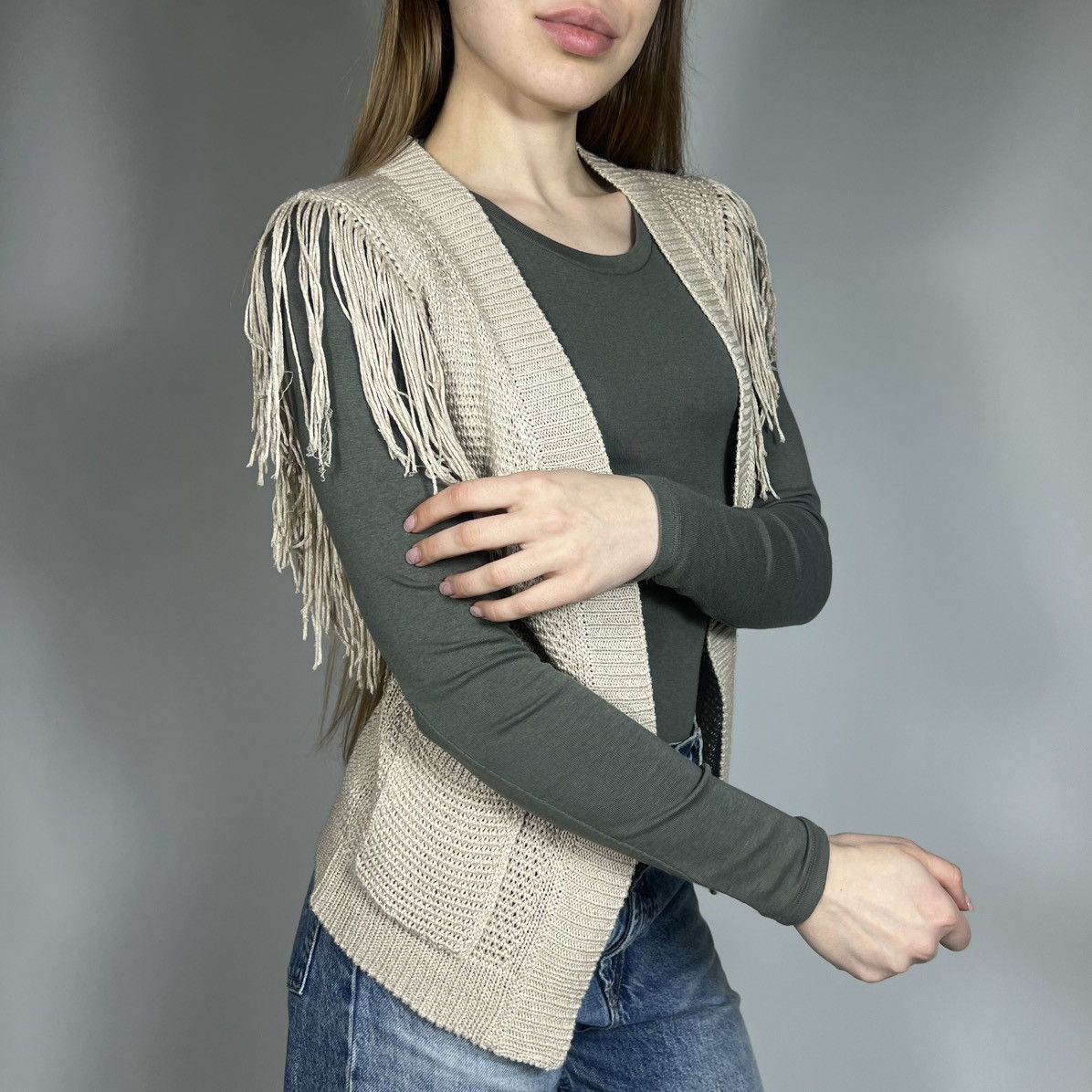 Japanese Brand Vintage Y2K Atos Lombardini Knitted Cardigan Sweater Size S / US 4 / IT 40 - 2 Thumbnail