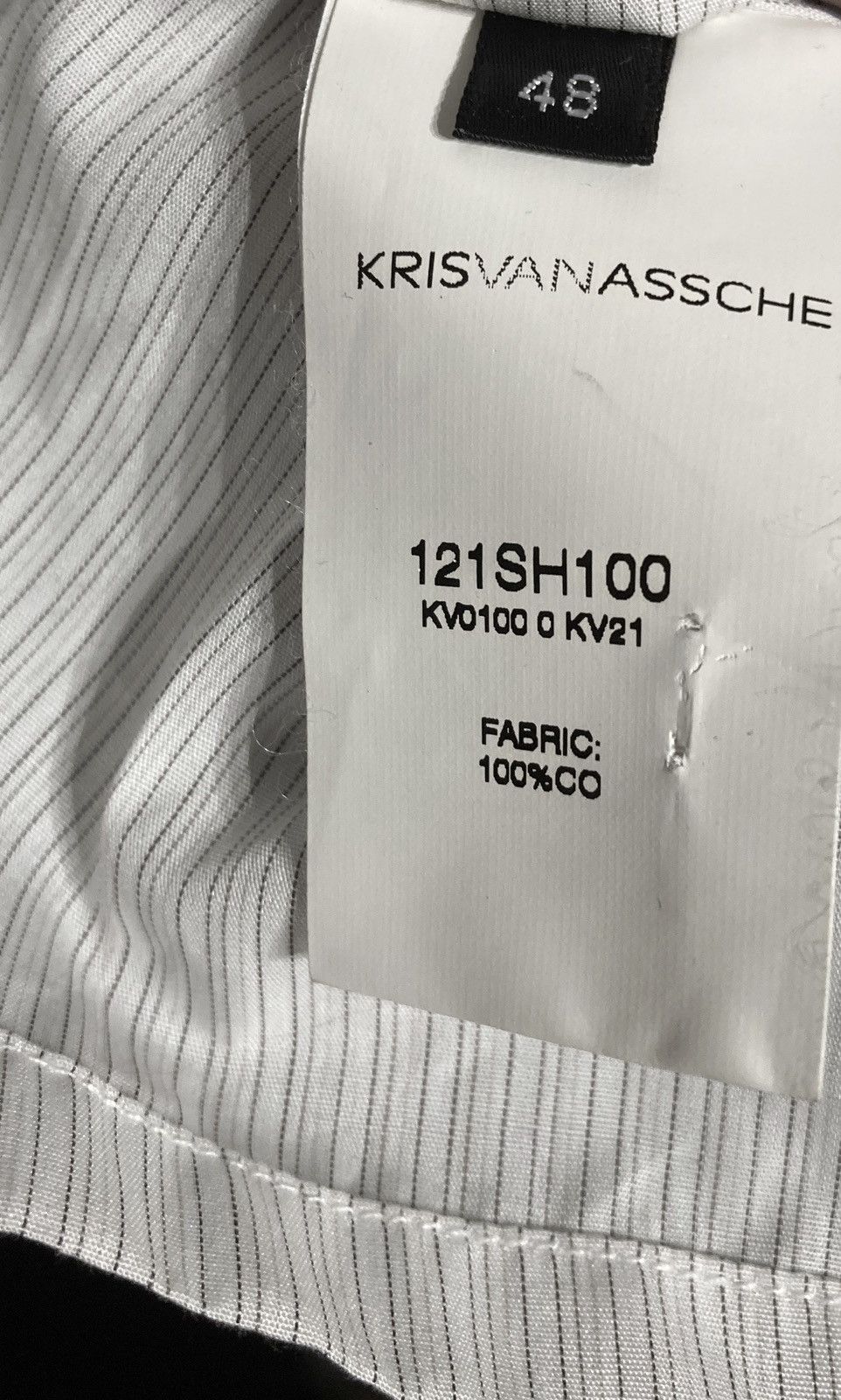 Kris Van Assche $539 STRIPED SHIRT 48 BUTTON UP SLIM 48 M Size US M / EU 48-50 / 2 - 3 Thumbnail