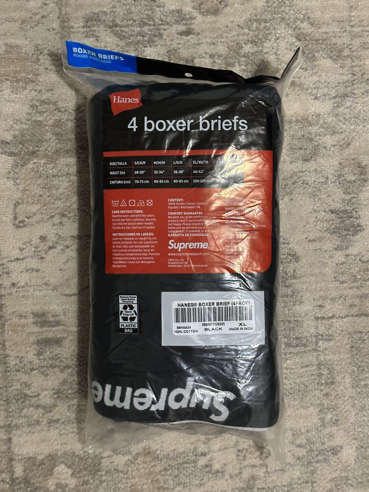 Supreme Supreme Hanes Boxers 4-Pack - XL Size ONE SIZE - 2 Thumbnail