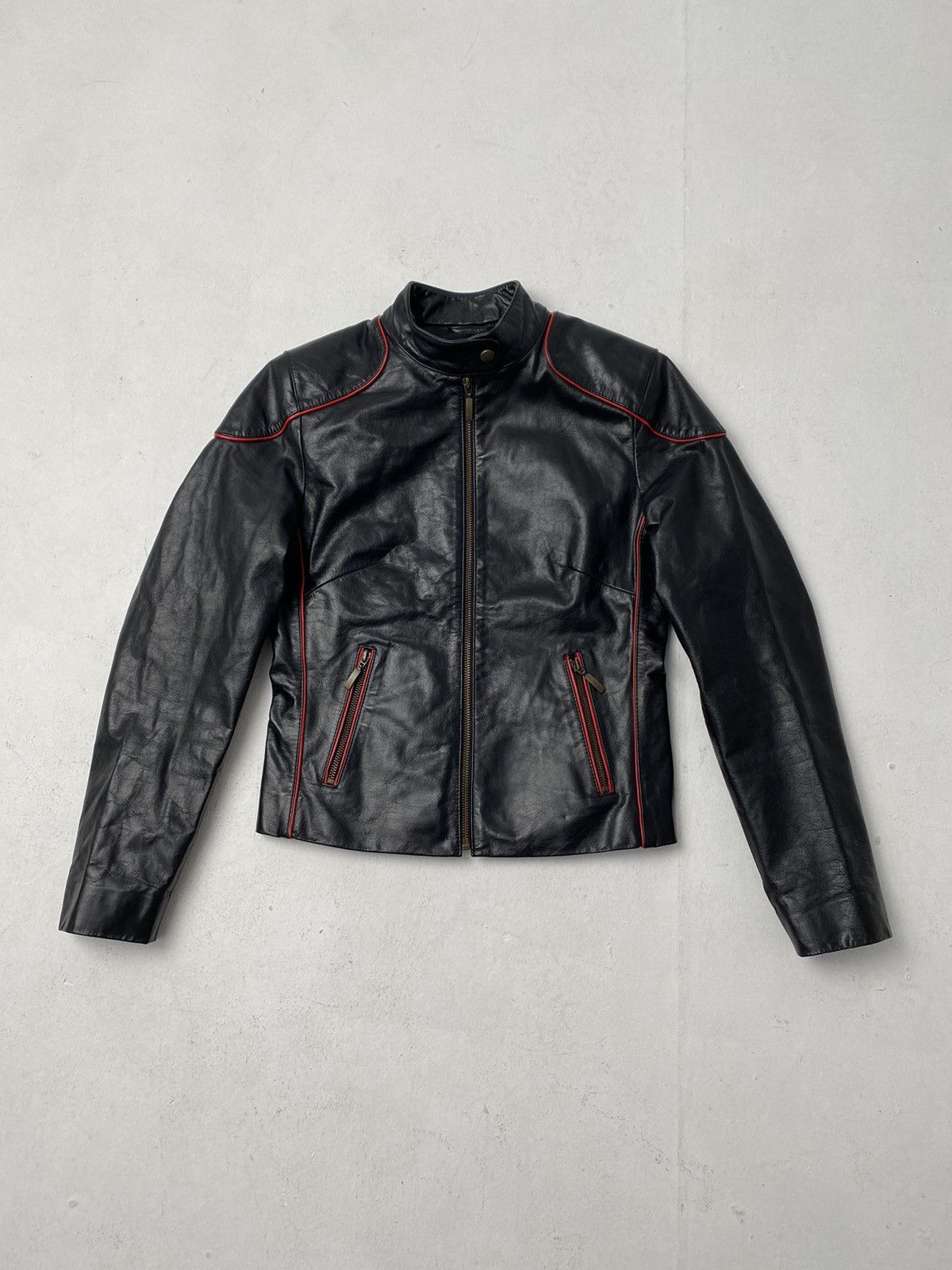 Other Vintage leather jacket SOFT GLASS racing style Size S / US 4 / IT 40 - 1 Thumbnail