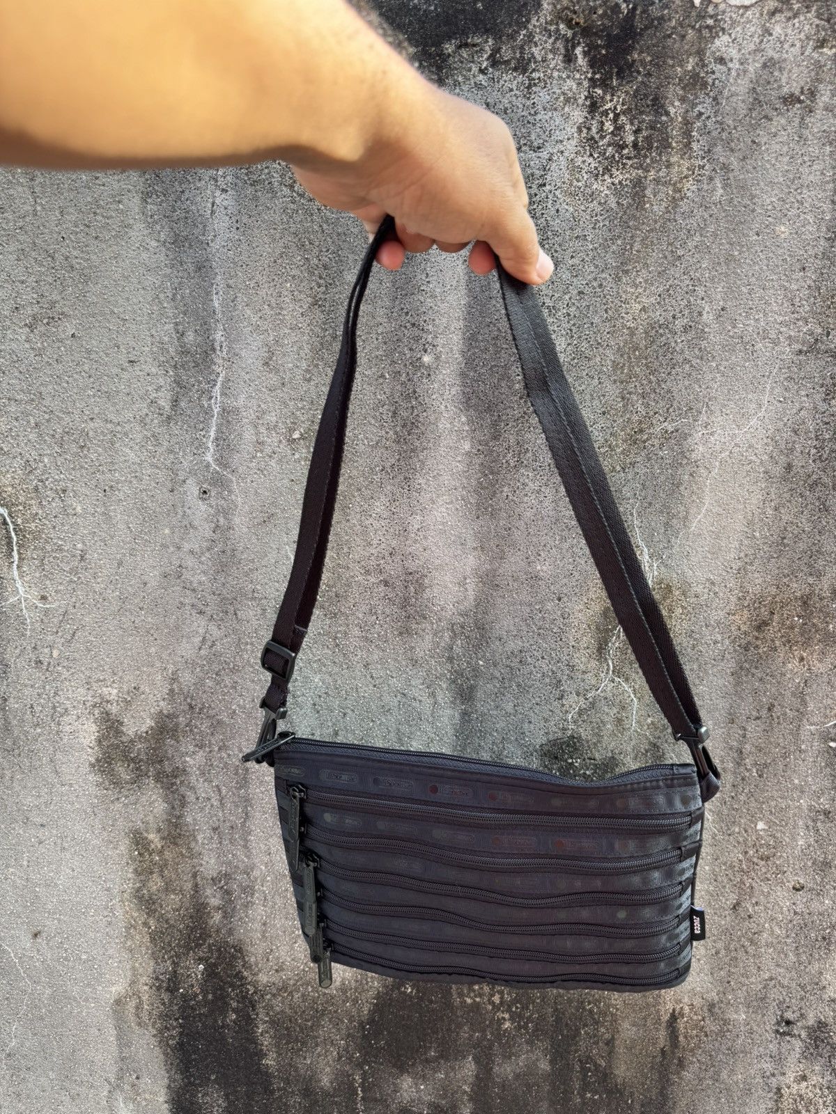 LeSportsac x Zucca Louver Tape Sacoche Zucca Black