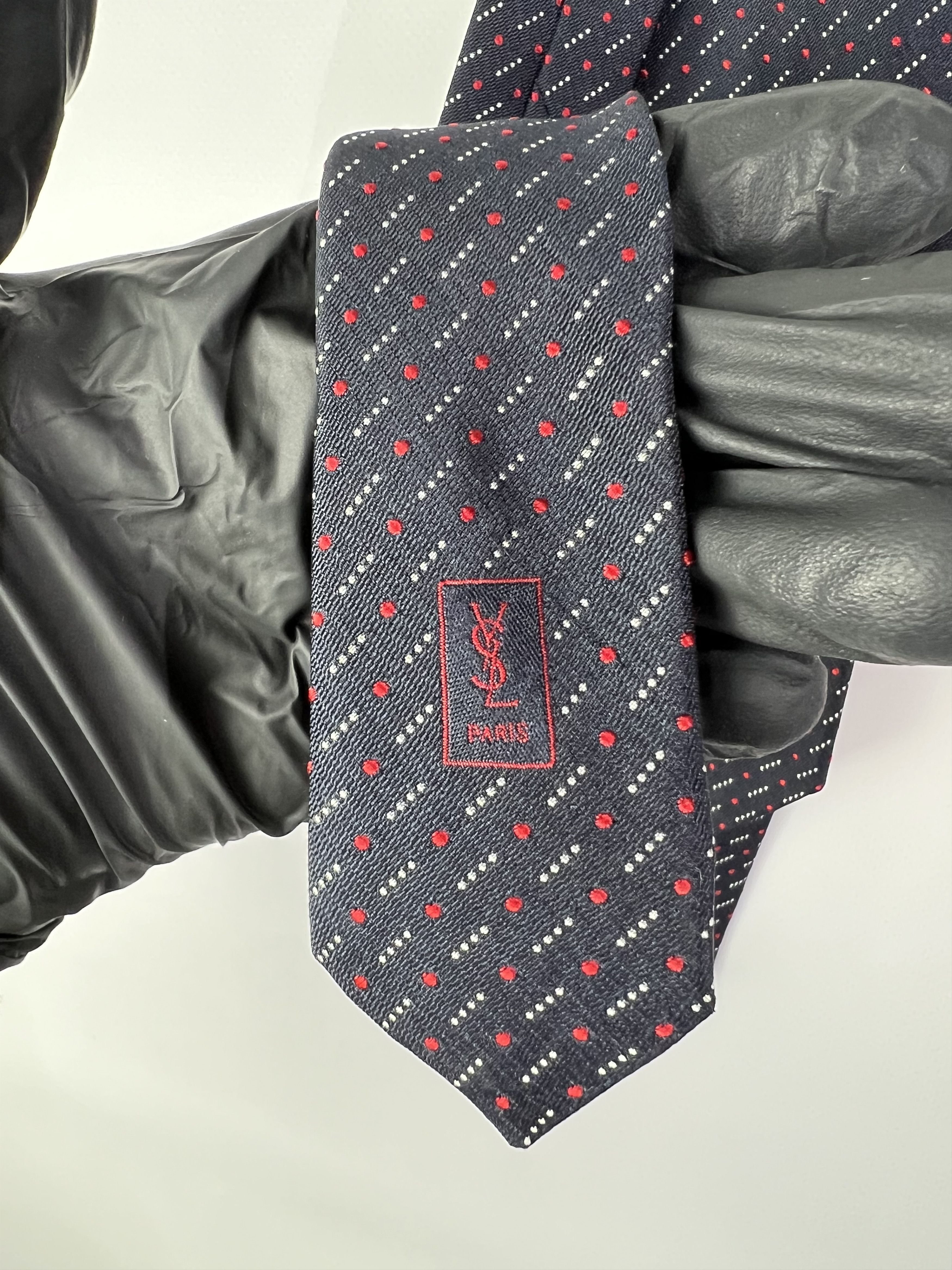 Yves Saint Laurent Vintage Luxury Italian Designer Yves Saint Laurent Tie Size ONE SIZE - 6 Thumbnail