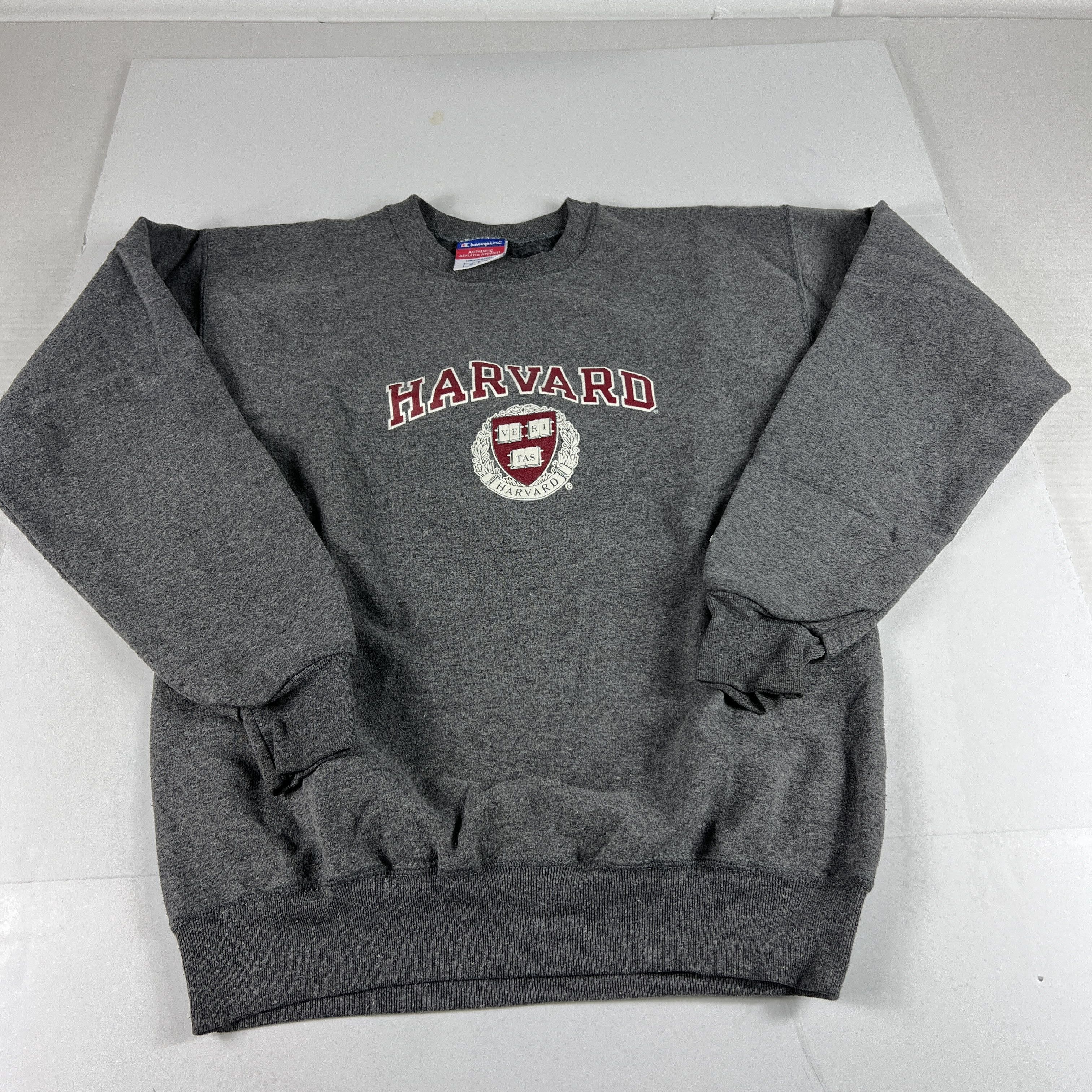 Champion Ncaa Champion Harvard Ivy League Sweater Grey Red Crewneck Grailed