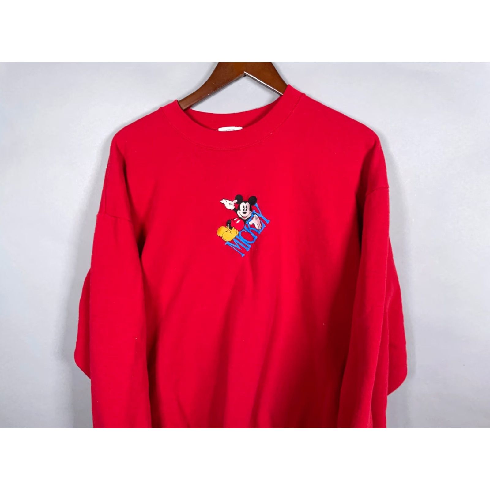 Mickey & Co. Mickey Mouse Sweatshirt VTG Adult Large Red Crewneck Embroidered Disney 90s Size US L / EU 52-54 / 3 - 4 Thumbnail