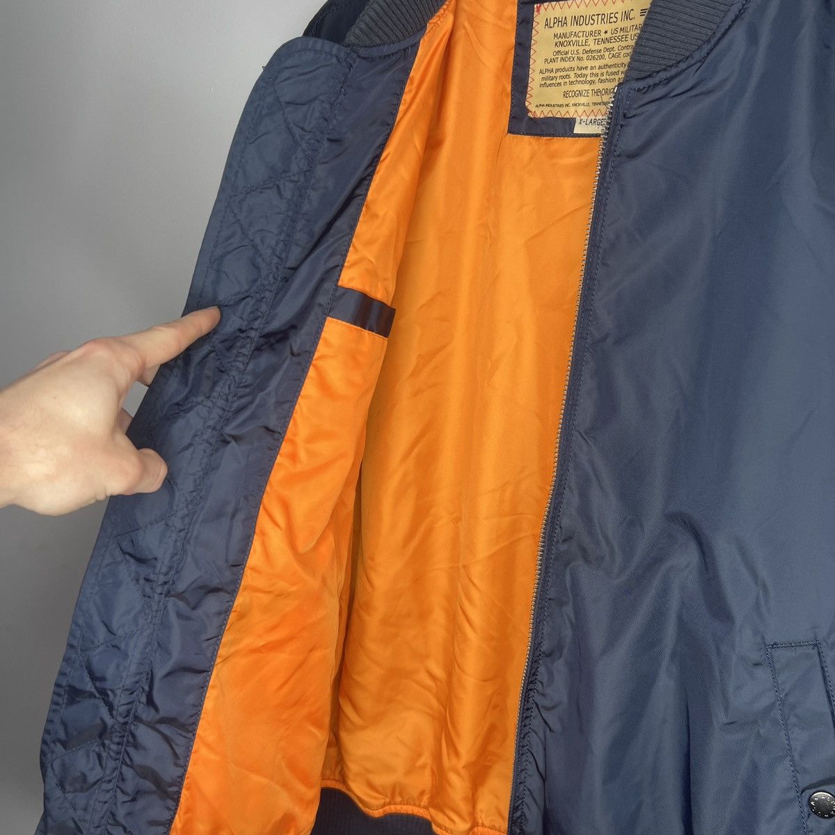 Alpha Industries Alpha Industries Bomber Jacket MA-1 Navy Nylon XL size Size US XL / EU 56 / 4 - 7 Thumbnail