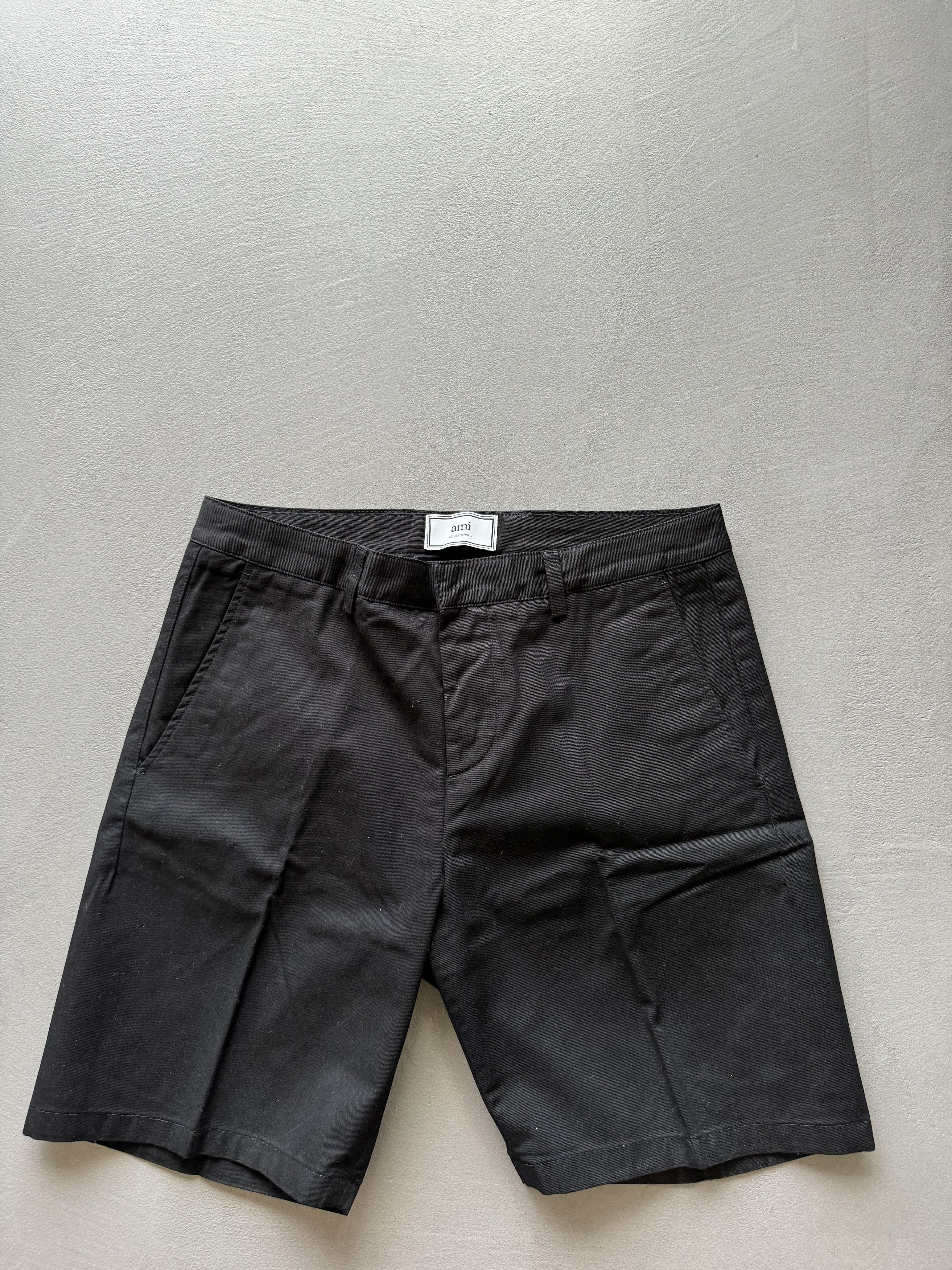AMI AMI Alexandre Mattiussi Chino Shorts, Black, Size S Size US 30 / EU 46 - 1 Thumbnail