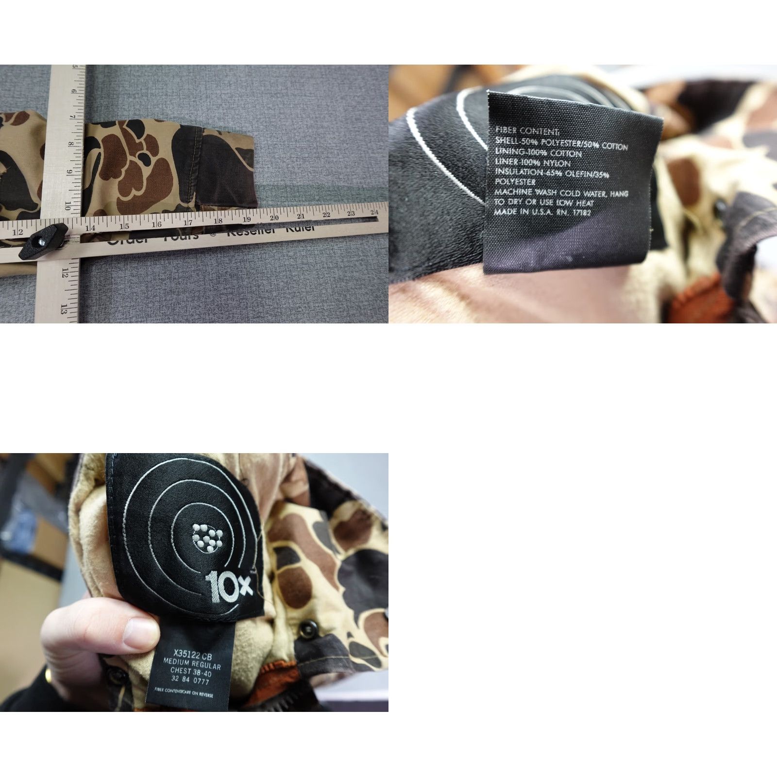 Vintage VINTAGE 10X Jacket Camouflage Brown Mid-Length Full Zip Pockets Outdoor Hunting Men M Black? Size US M / EU 48-50 / 2 - 8 Thumbnail
