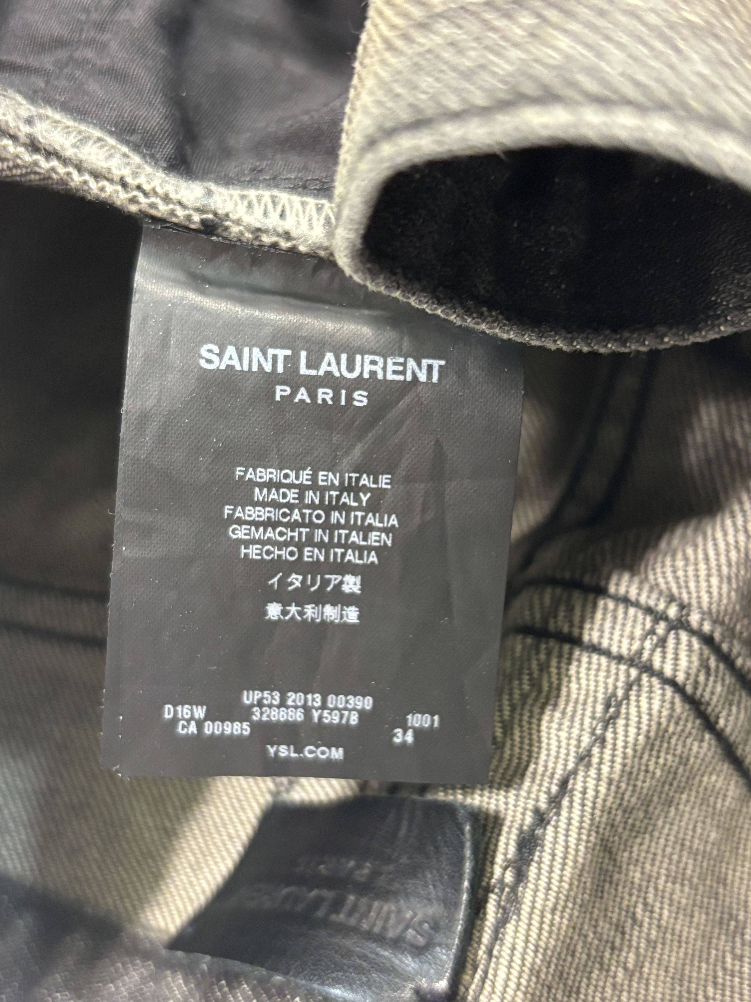 Saint Laurent Paris Saint Laurent Faded Design Black Pants Size US 34 / EU 50 - 3 Thumbnail