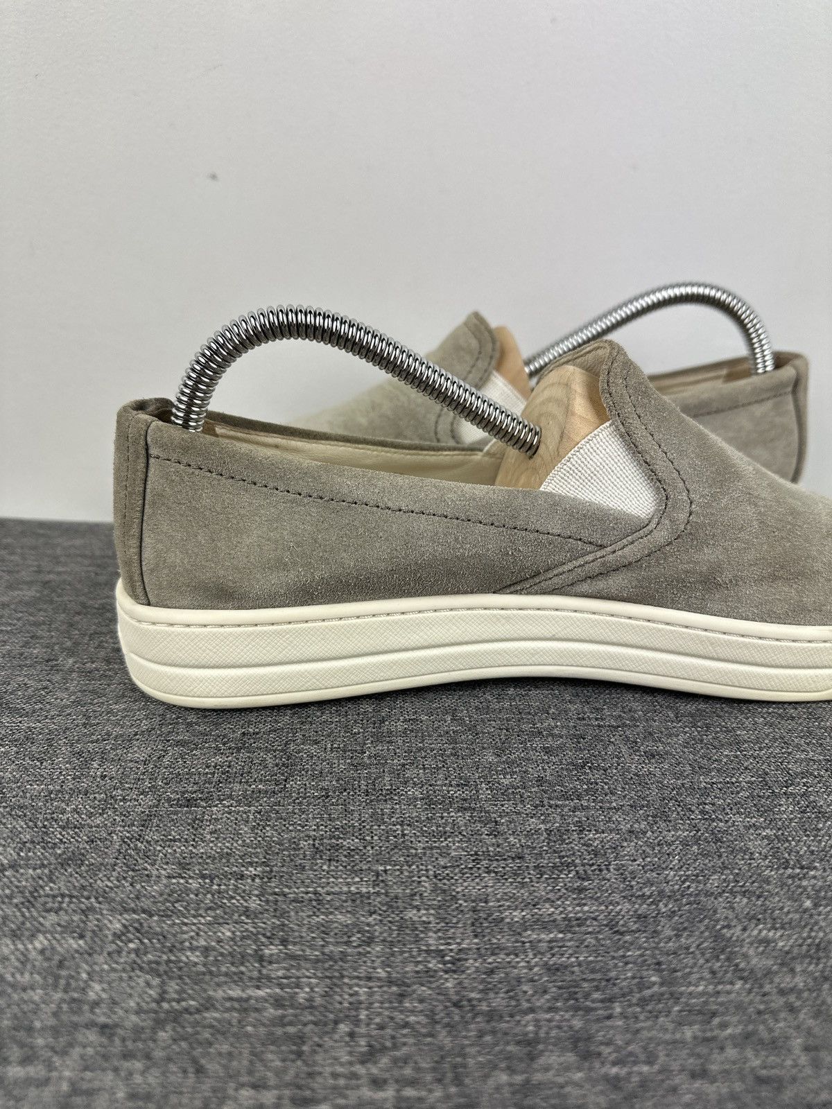 Prada Prada Women’s Suede Slip On Logo Shoes Loafers Moccasins Size US 7.5 / IT 37.5 - 10 Thumbnail