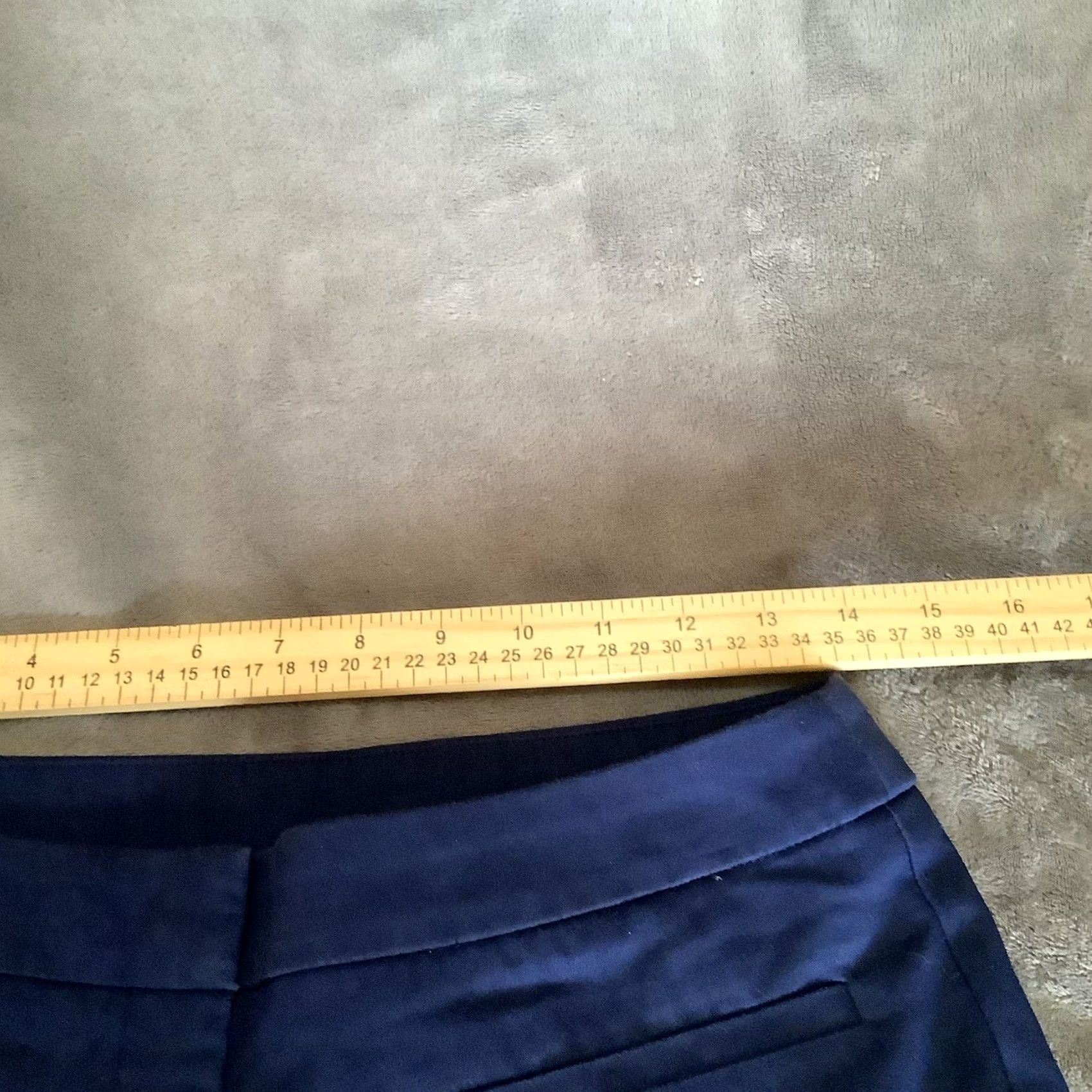 Vintage Chico's Dress Pants Womens 00 Slim Straight Flat Front Zip 19" Inseam Cotton Blend Blue Size 24" / US 00 / IT 34 - 3 Thumbnail