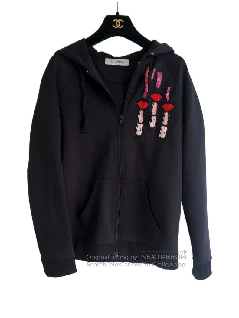Valentino Valentino Black zippered hooded jacket Size M / US 6-8 / IT 42-44 - 2 Thumbnail