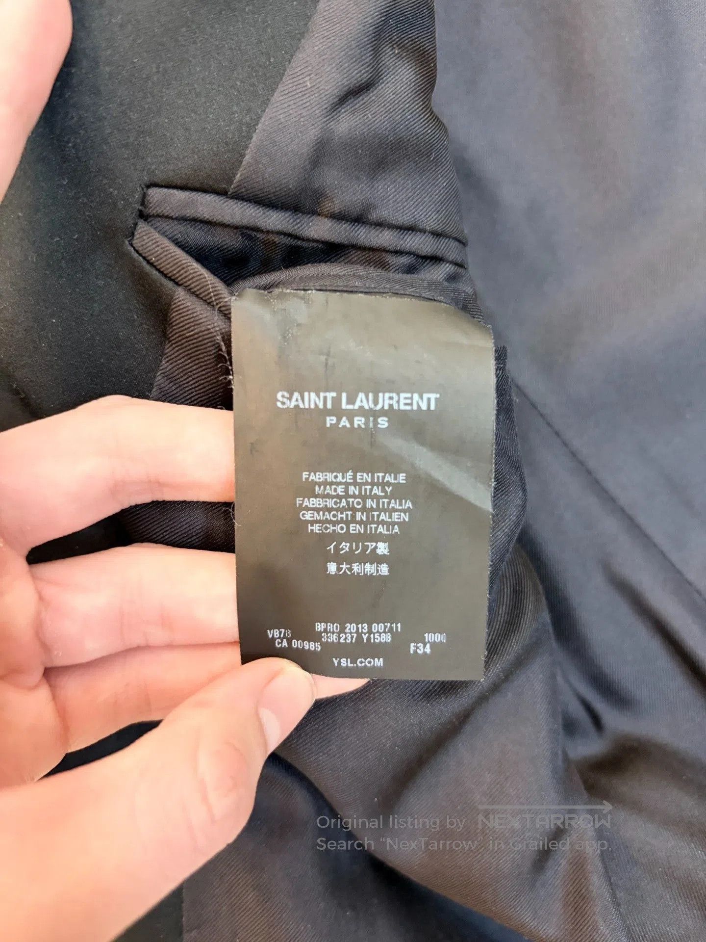 Saint Laurent Paris Saint Laurent Fall/Winter 2013 Tailcoat. Size XS / US 0-2 / IT 36-38 - 4 Thumbnail
