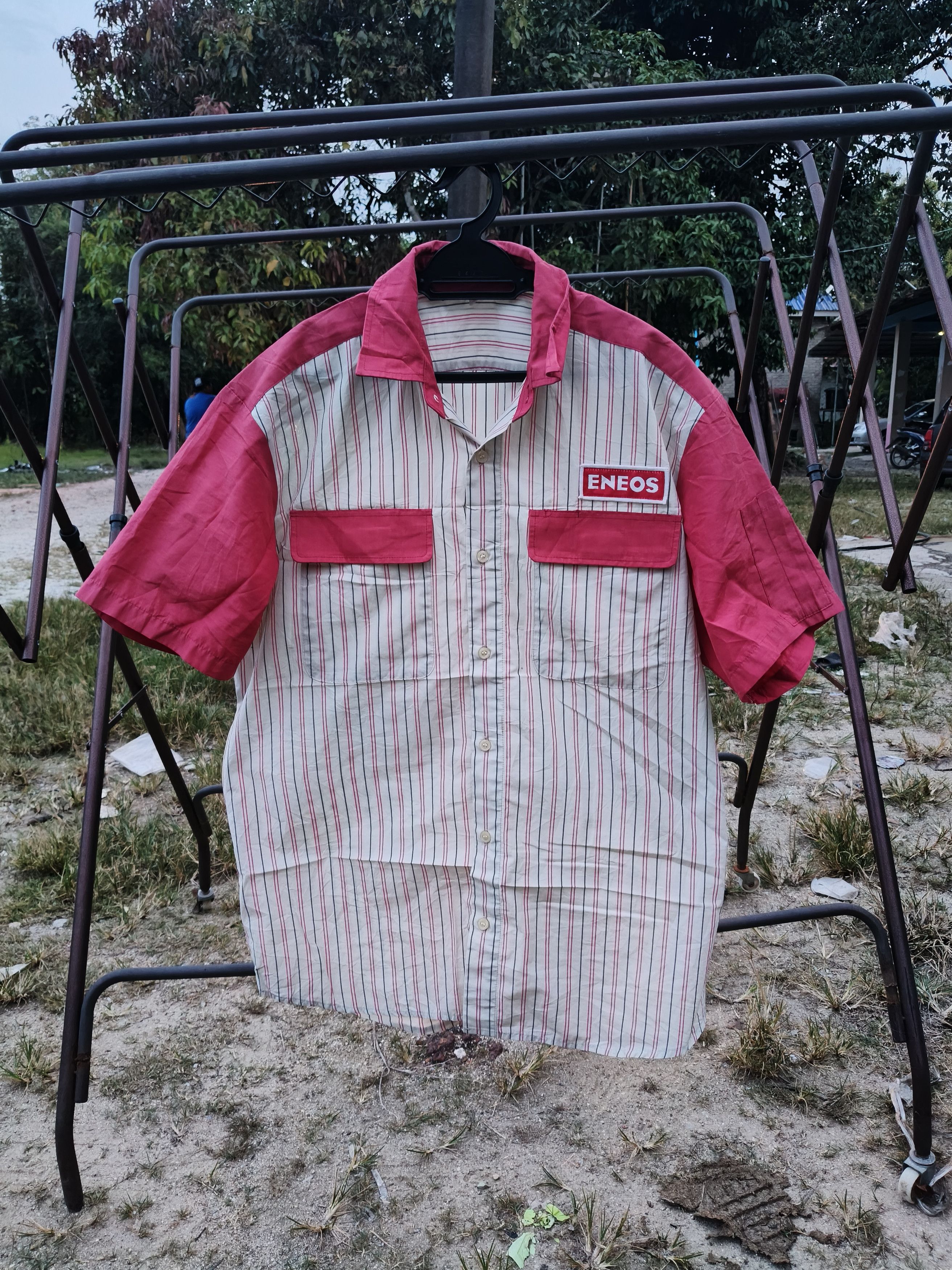 Japanese Brand ENOES Workers Button Up Shirt Size US XL / EU 56 / 4 - 1 Thumbnail