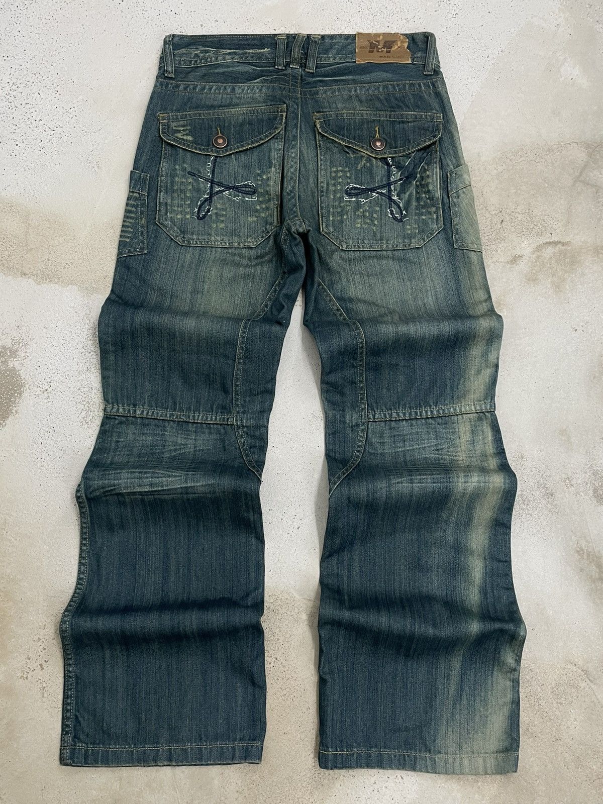 Japanese Brand Vintage Japan 90’s Mail Project Denim Division Flared Denim Size US 30 / EU 46 - 7 Thumbnail