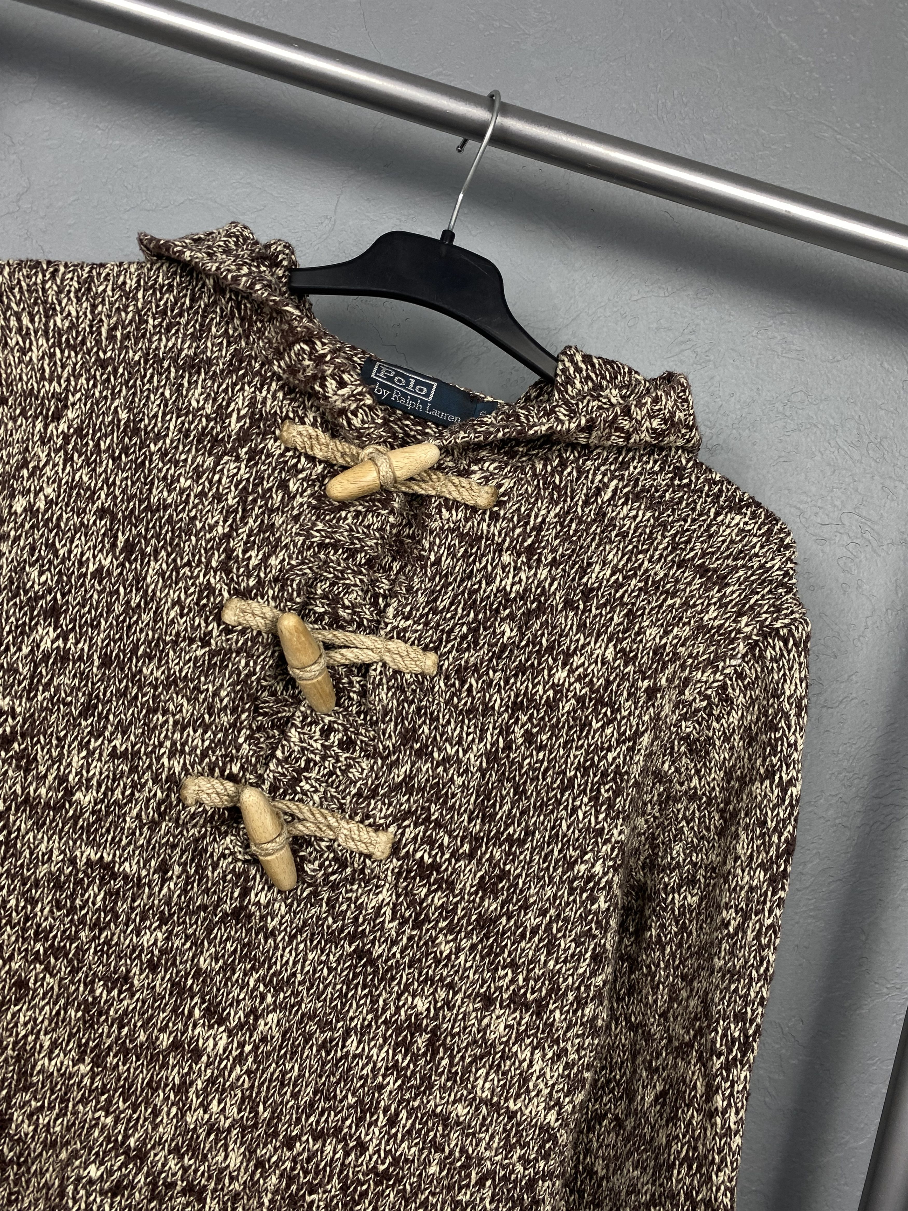 Polo Ralph Lauren Polo Ralph Lauren Vintage Knit Hoodie Y2K Size US S / EU 44-46 / 1 - 2 Thumbnail