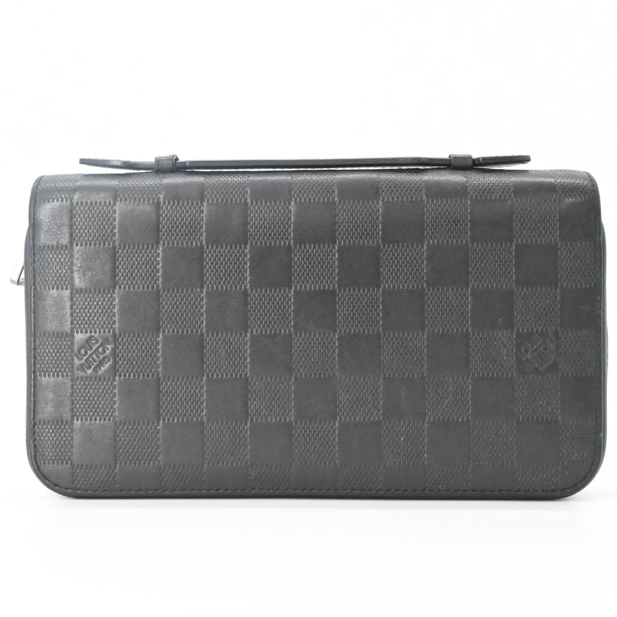 Louis Vuitton LOUIS VUITTON Damier Infini Zippy XL Round Organizer Long Wallet with Handle, Black N61254 Size ONE SIZE - 1 Thumbnail