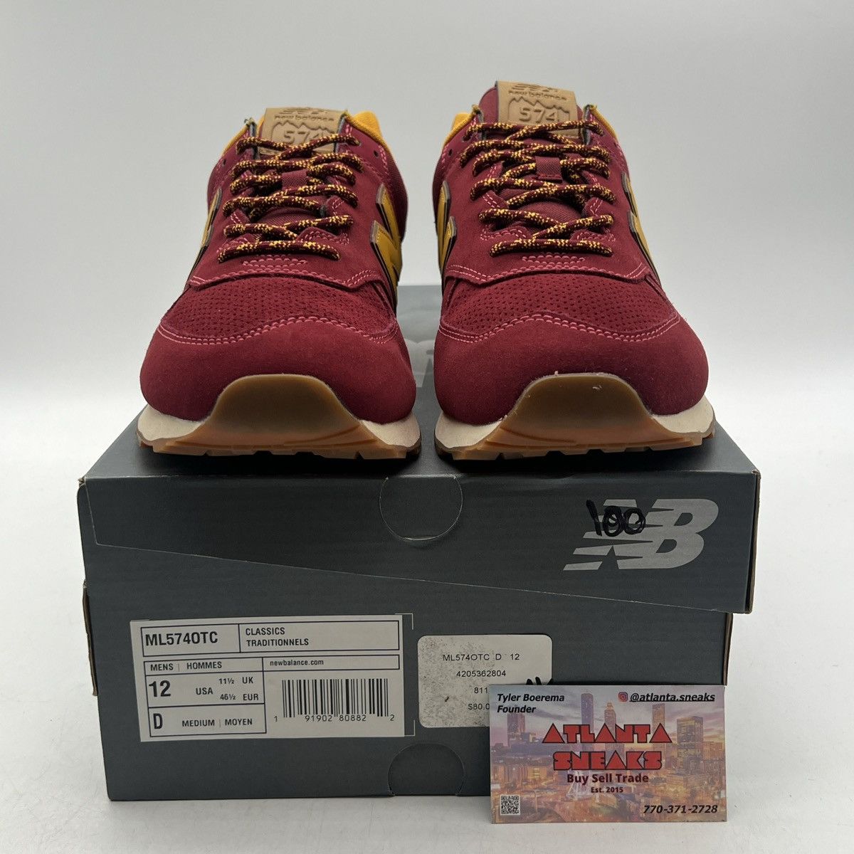 New Balance 574 outdoor pack burgundy Size US 12 / EU 45 - 2 Thumbnail