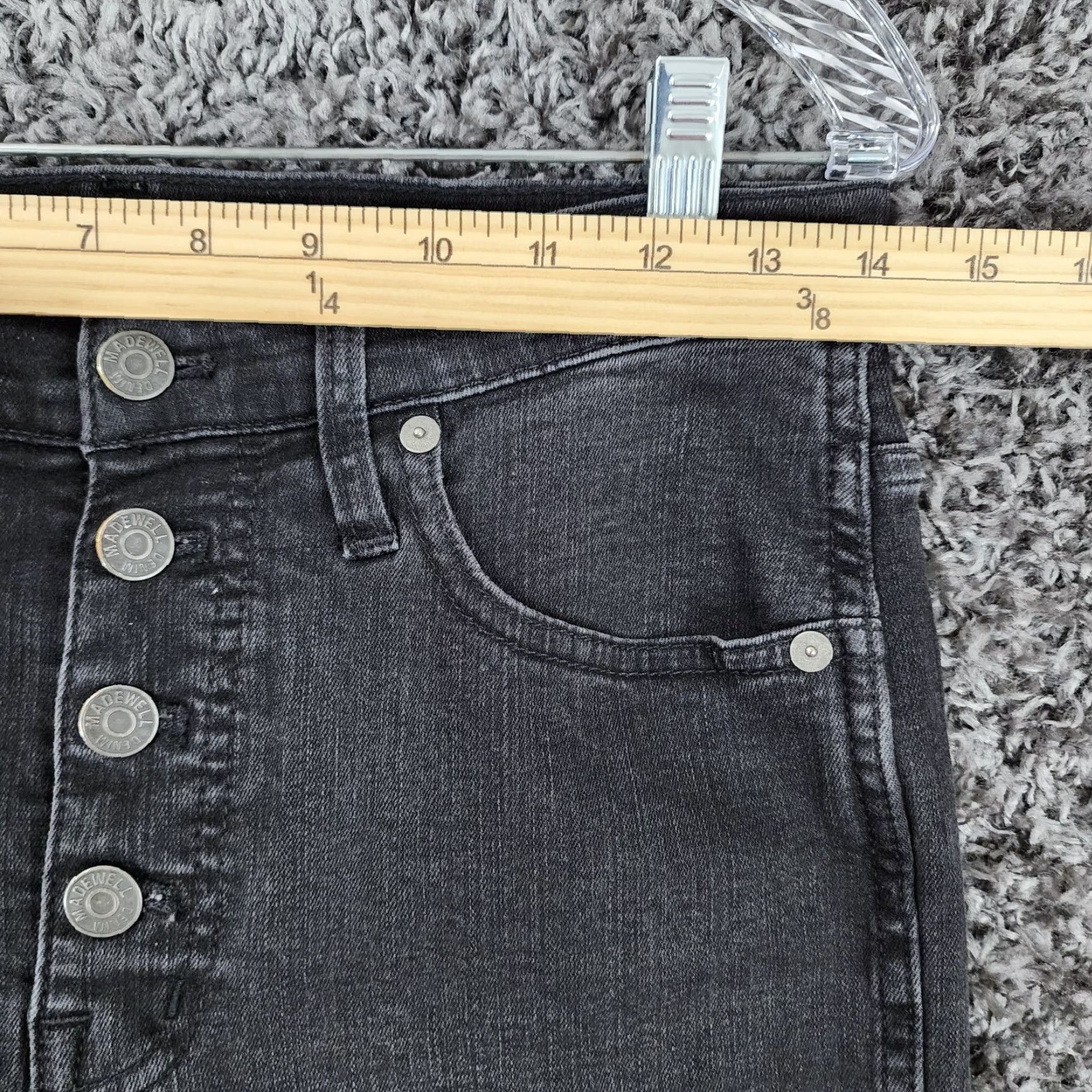 Madewell Madewell Jeans Women 27P Petites 10" High Rise Skinny Black Womens Size 27" / US 4 / IT 40 - 5 Thumbnail