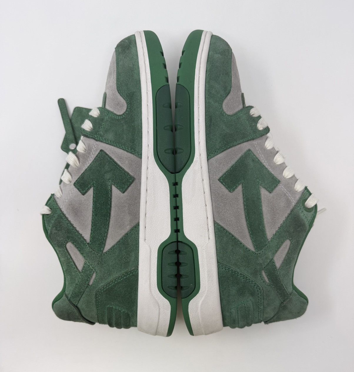 Off-White Off-White Out of Office Sneaker Vintage Suede Green Grey Size US 10 / EU 43 - 3 Thumbnail