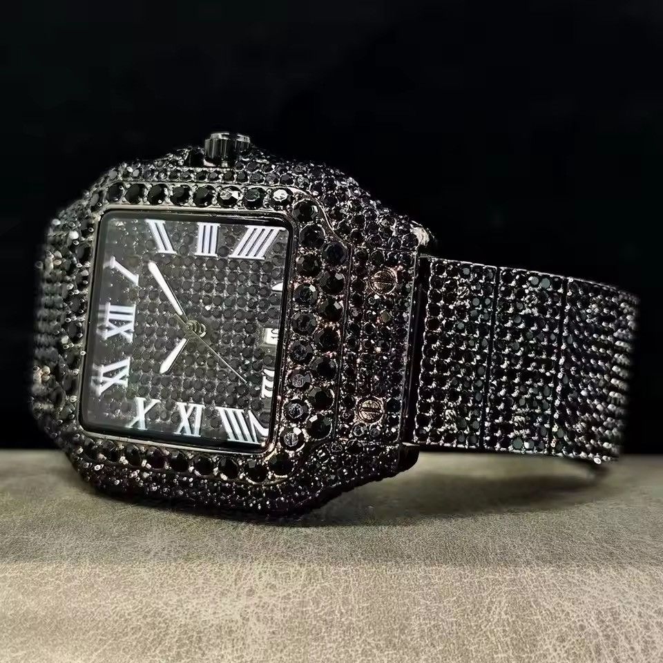 Jewelry Fully Iced Diamond Pave Watch - Custom Size ONE SIZE - 4 Thumbnail