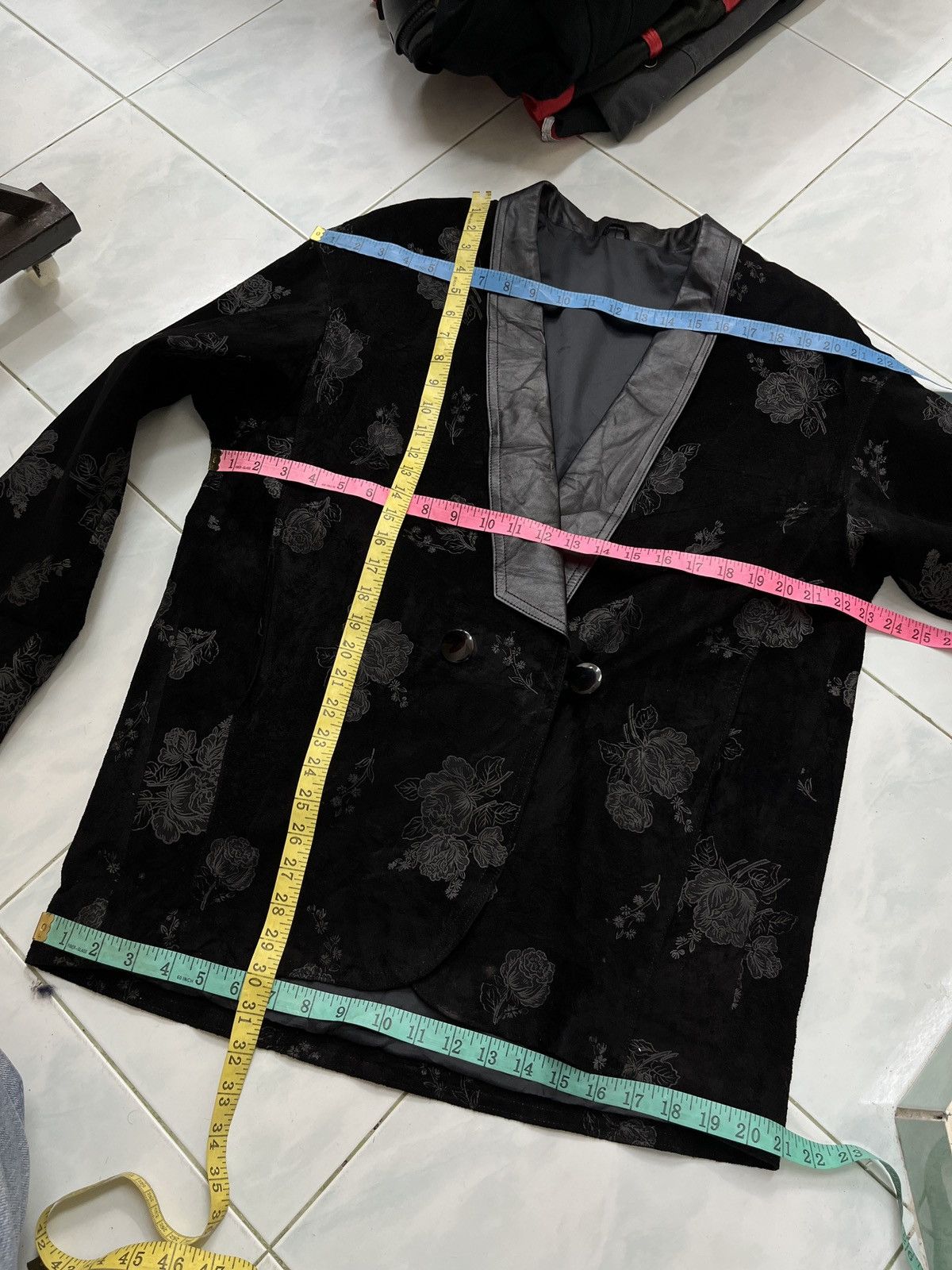 Vintage 🔥🔥🔥ARCHIVE VTG JAPANESE TRADITIONAL FLORAL LEATHER JACKET Size L / US 10 / IT 46 - 12 Thumbnail