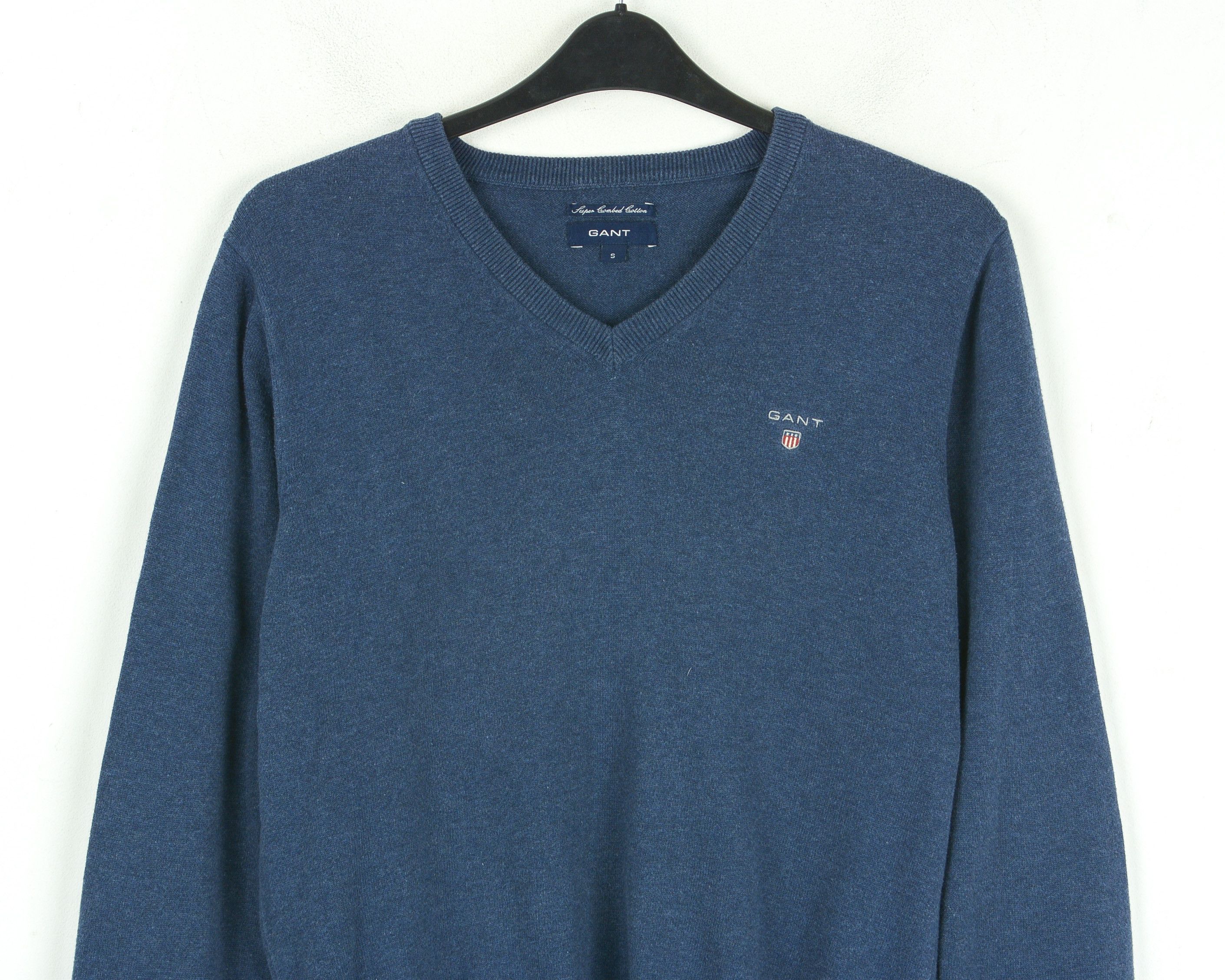 Gant 'Super Combed Cotton' Sweatshirt V-Neck Jumper Pullover Top Size US S / EU 44-46 / 1 - 2 Thumbnail
