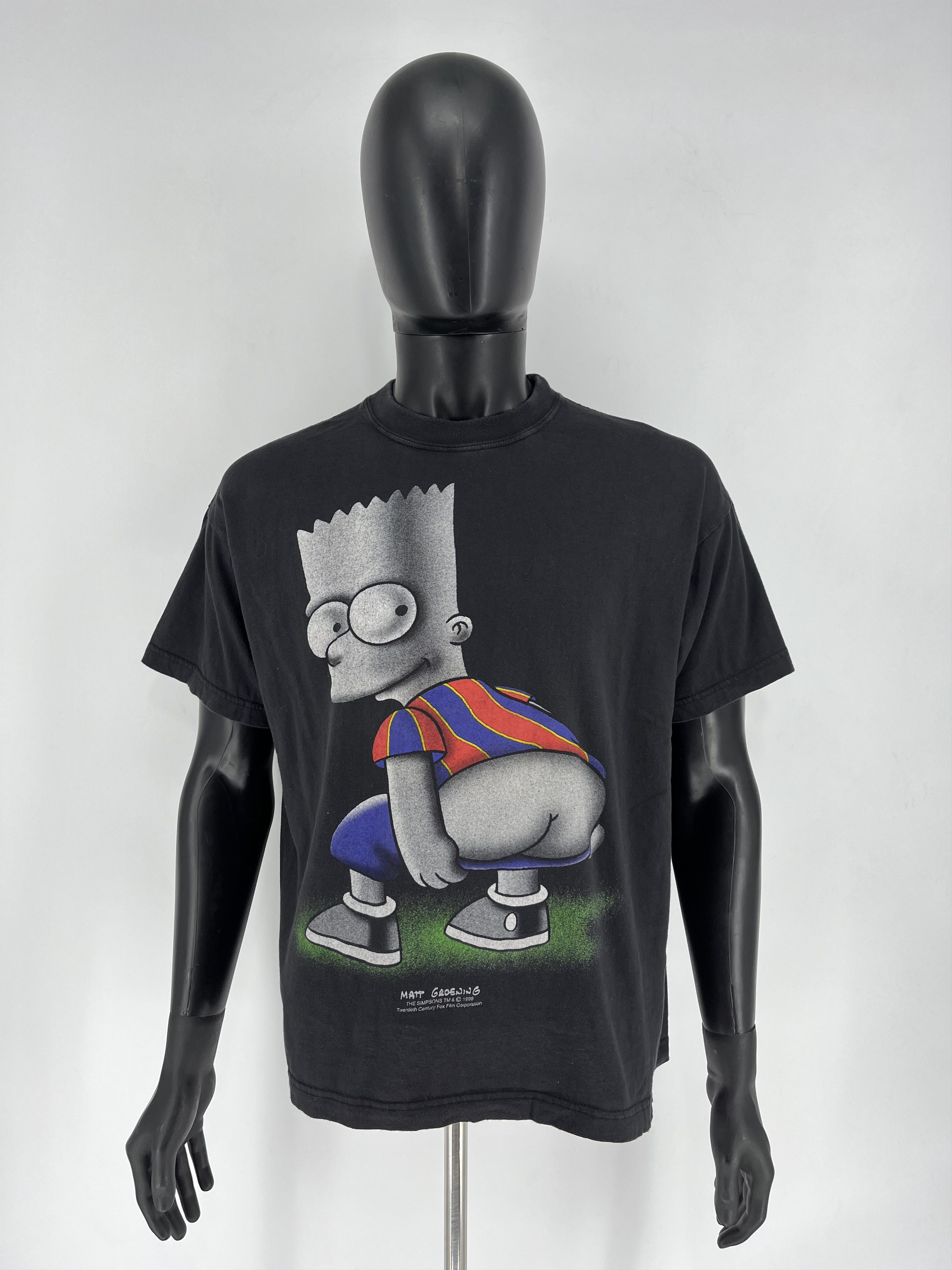 The Simpsons Vintage Bart Simpson 1998 Matt Groening Boxy Fit Redwood But Size US XL / EU 56 / 4 - 2 Thumbnail
