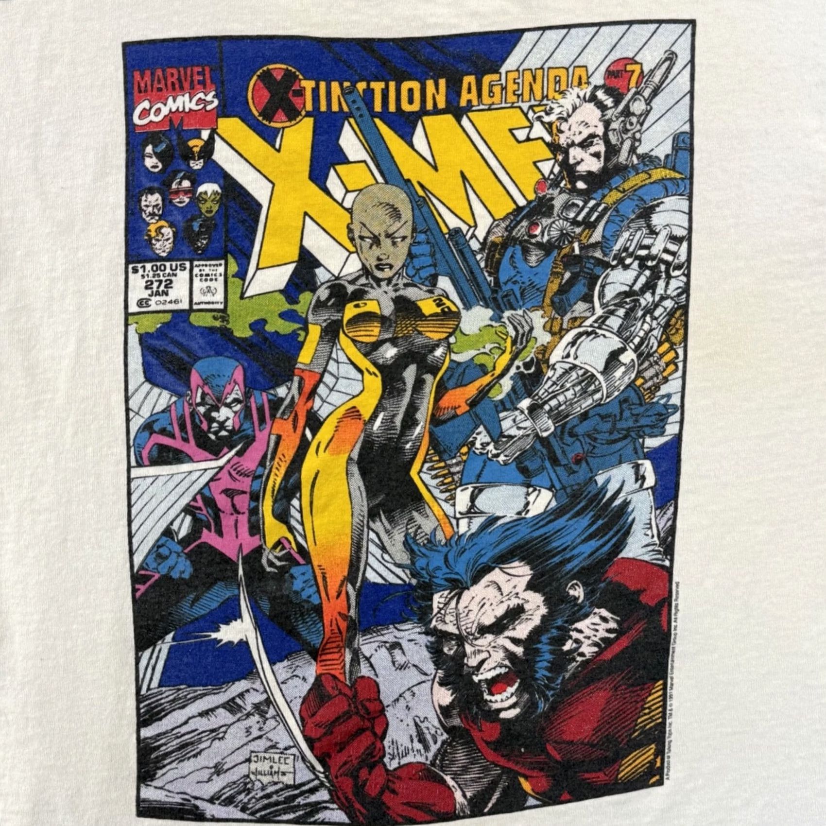 Vintage VINTAGE Marvel X-Men Shirt Large White Uncanny Xtinction Agenda Comics 90s Mens Size US L / EU 52-54 / 3 - 4 Thumbnail
